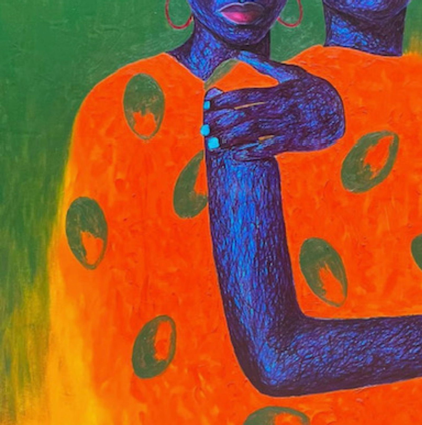 Daniel Owoeye, True Friend 2 - 21st Century, Contemporary, Figurative Portrait, Women Love Men, 2024 - 14