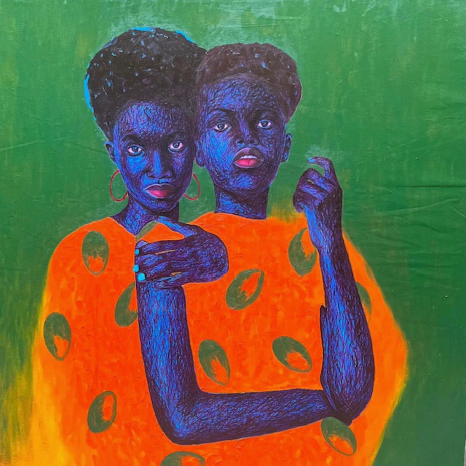 Daniel Owoeye, True Friend 2 - 21st Century, Contemporary, Figurative Portrait, Women Love Men, 2024 - 5