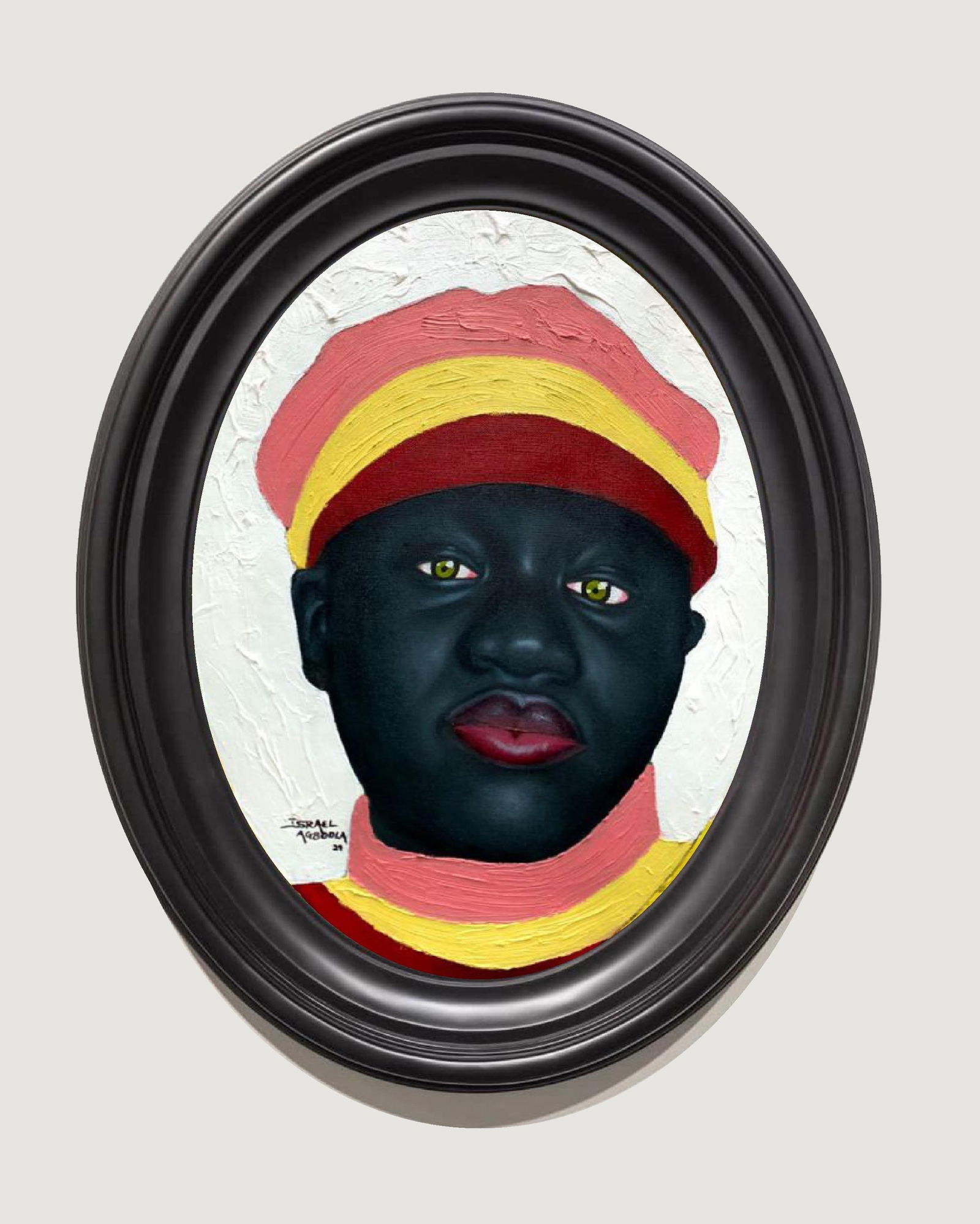 Agboola Oladapo, Jedidiah - 21sr Century, Contemporary, Figurative, Mixed Media, Women, Oval Art, - 4