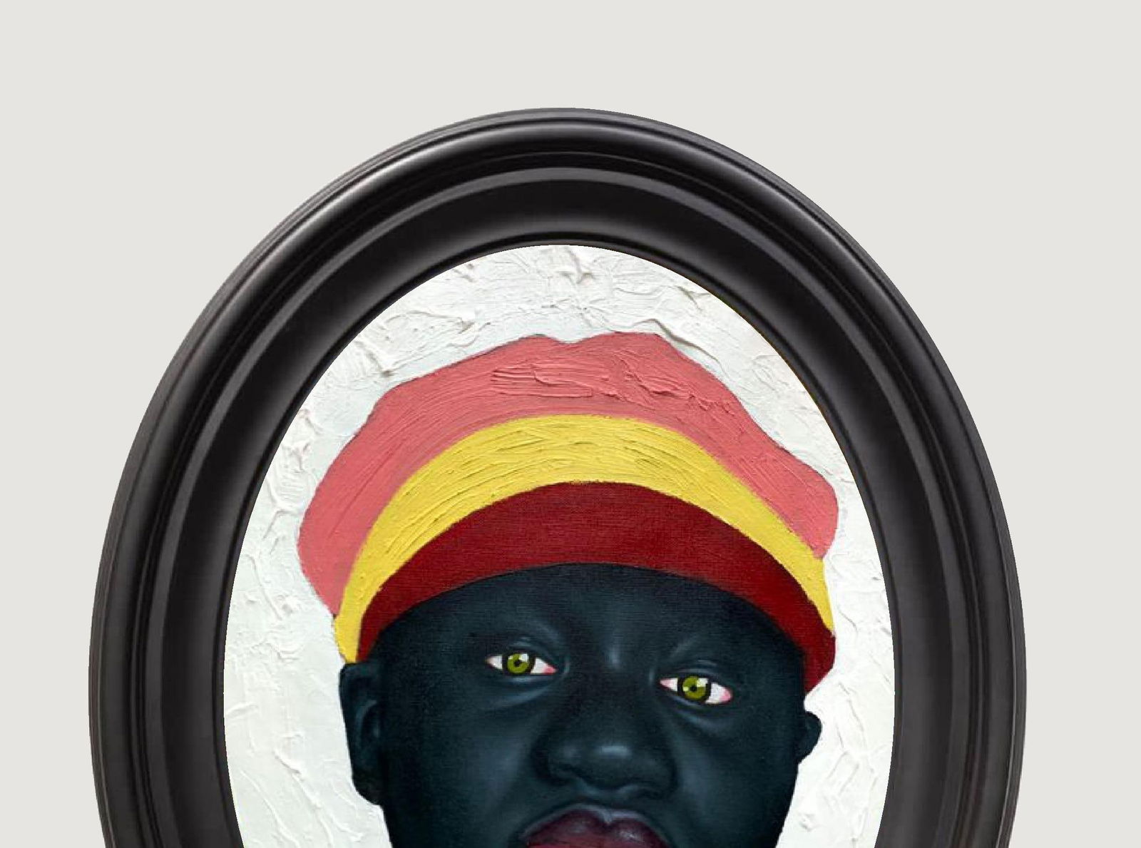 Agboola Oladapo, Jedidiah - 21sr Century, Contemporary, Figurative, Mixed Media, Women, Oval Art, - 5