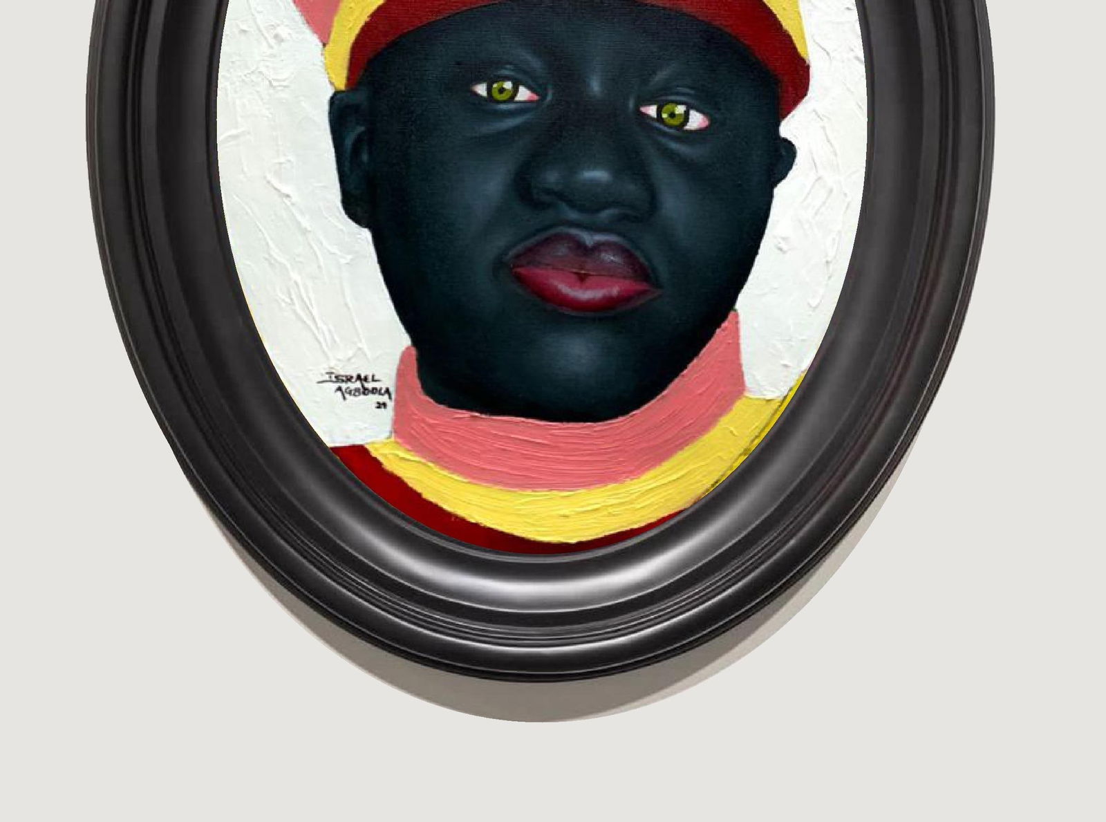 Agboola Oladapo, Jedidiah - 21sr Century, Contemporary, Figurative, Mixed Media, Women, Oval Art, - 6