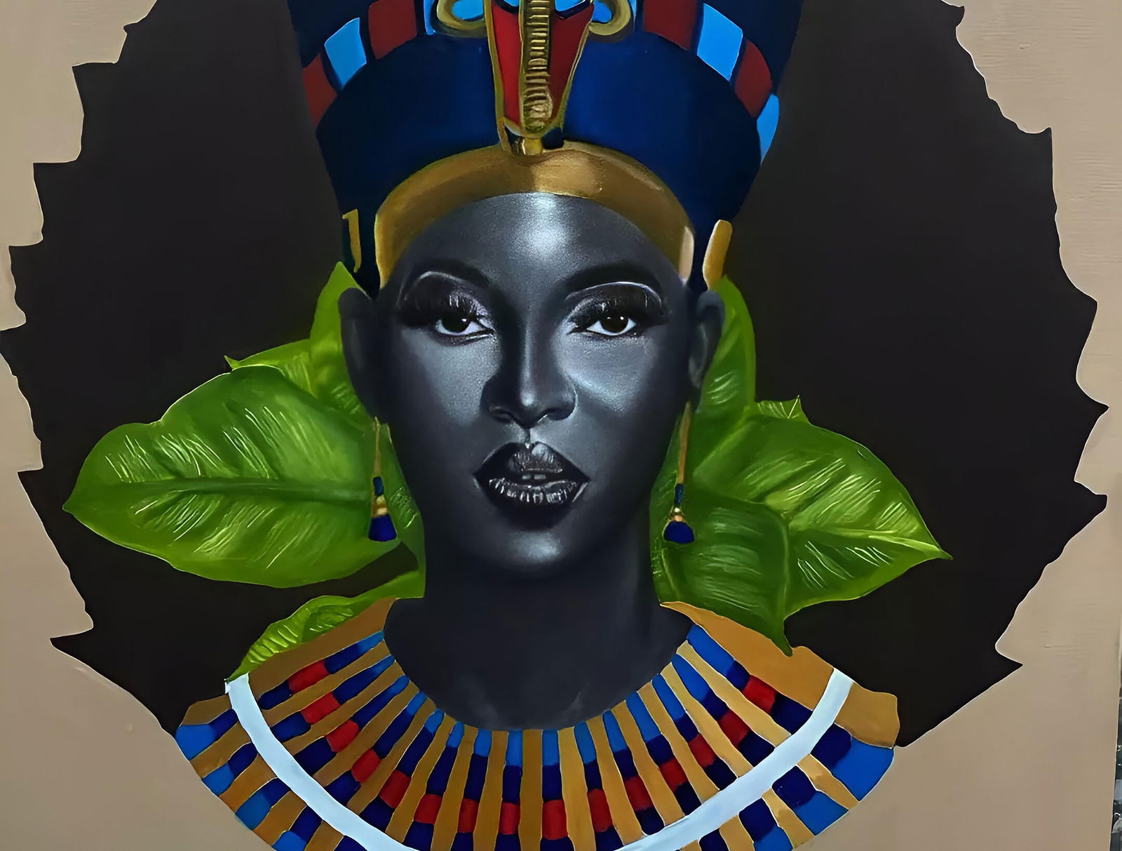 Ibrahim Omiyera, Regal -21st Century, Contemporary, Figurative Portrait, Africa Women, Queen Life, - 3