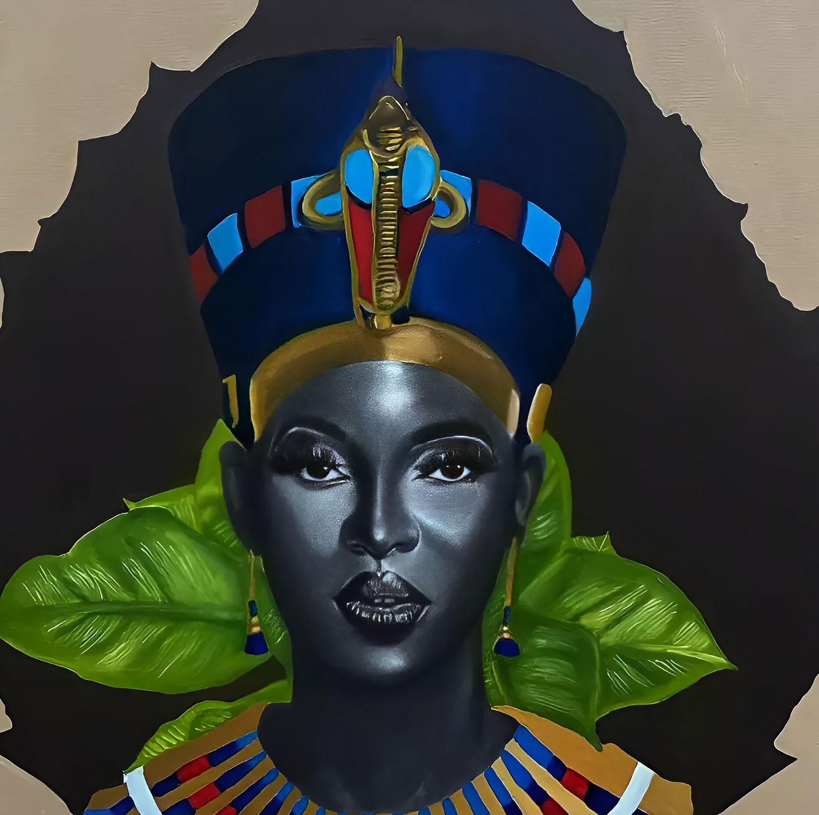 Ibrahim Omiyera, Regal -21st Century, Contemporary, Figurative Portrait, Africa Women, Queen Life, - 4