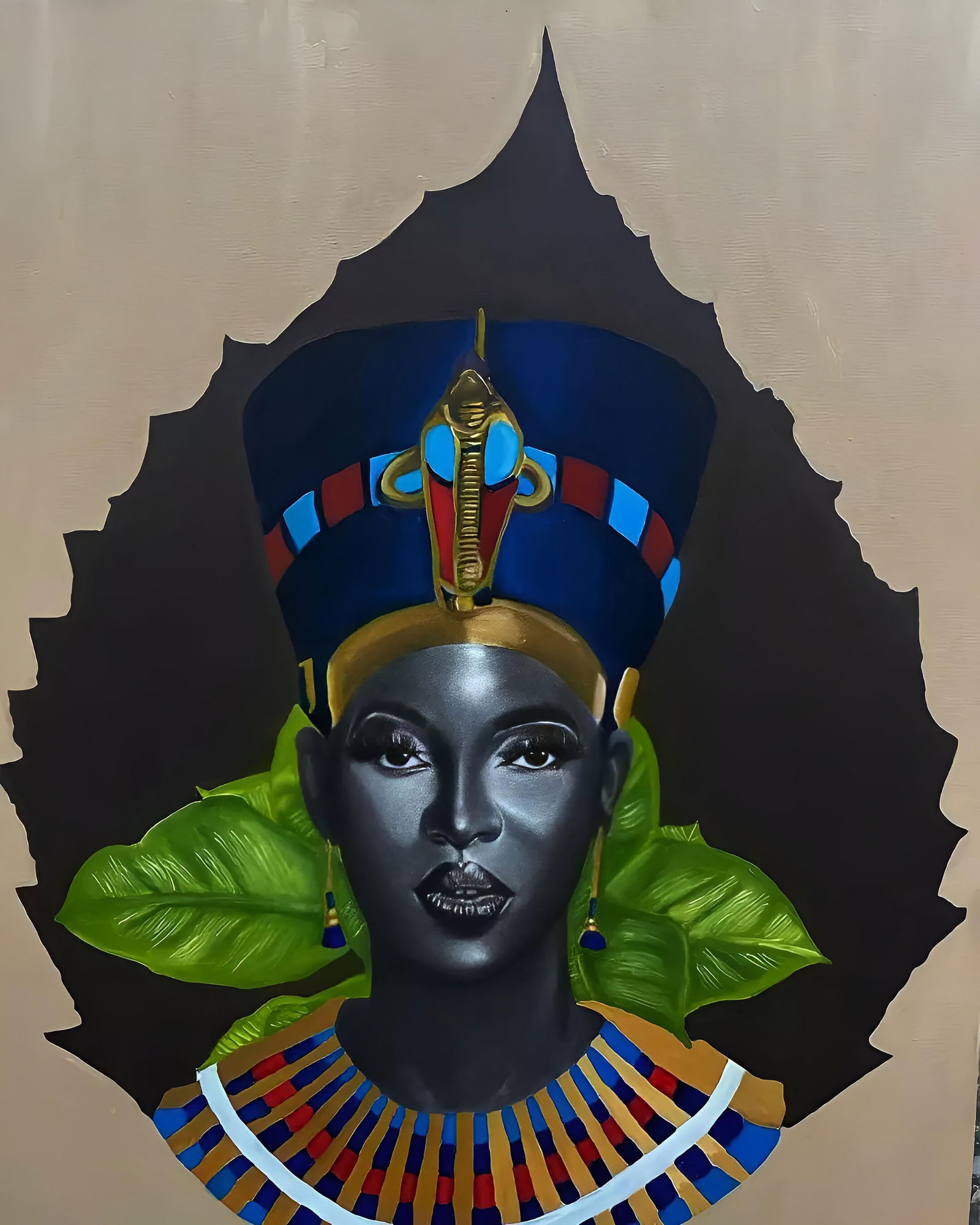 Ibrahim Omiyera, Regal -21st Century, Contemporary, Figurative Portrait, Africa Women, Queen Life, - 5