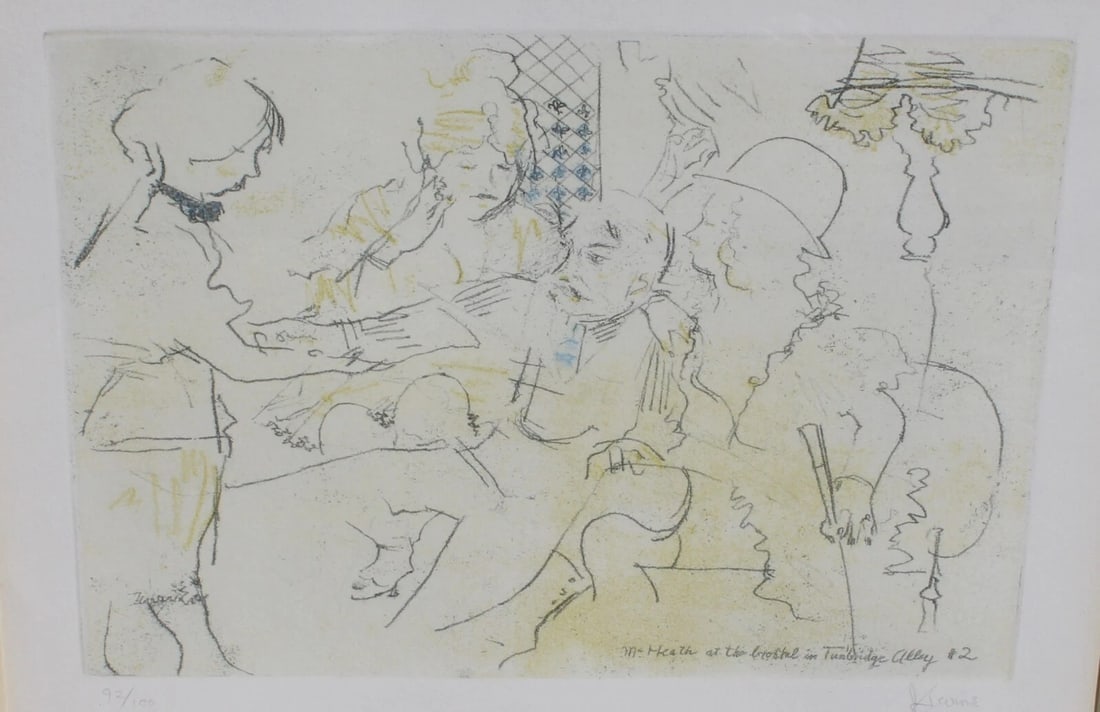 JACK LEVINE Social Realist Etching McHeath at the Brothel in Turnbridge Alley #2 - 2