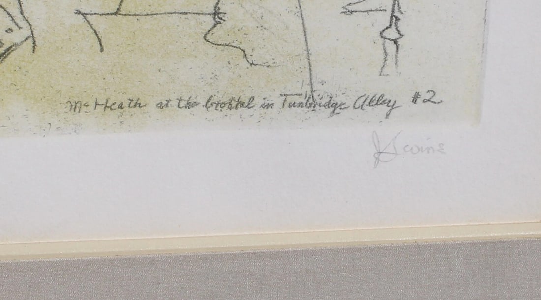 JACK LEVINE Social Realist Etching McHeath at the Brothel in Turnbridge Alley #2 - 4