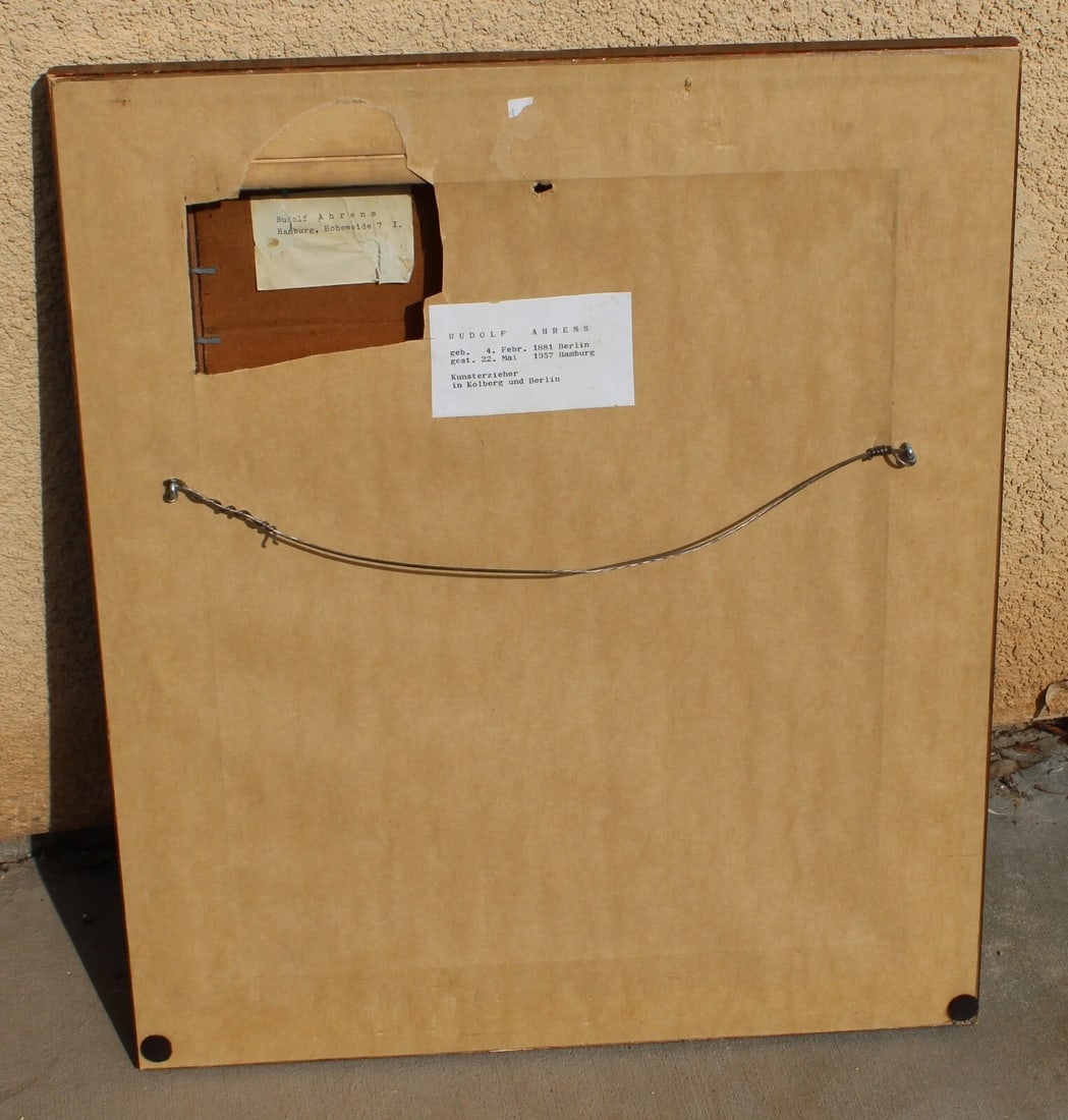 RUDOLF AHRENS (German 1881-1957) Forest Scene 1947 oil painting - 5