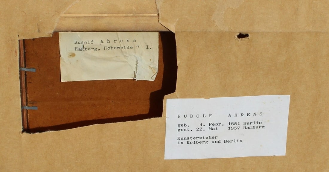 RUDOLF AHRENS (German 1881-1957) Forest Scene 1947 oil painting - 6