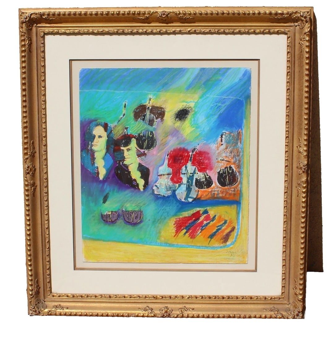 BERNARD STERN Modernist Musical Mixed Media Homage to Sebastian VII was $5500: Title:BERNARD STERN Modernist Musical Mixed Media Homage to Sebastian VII was $5500Description:BERNARD STERN (1920-2002). Modernist Musical Mixed Media. Homage to Sebastian VII, 1982, 22" x 18-5/8"