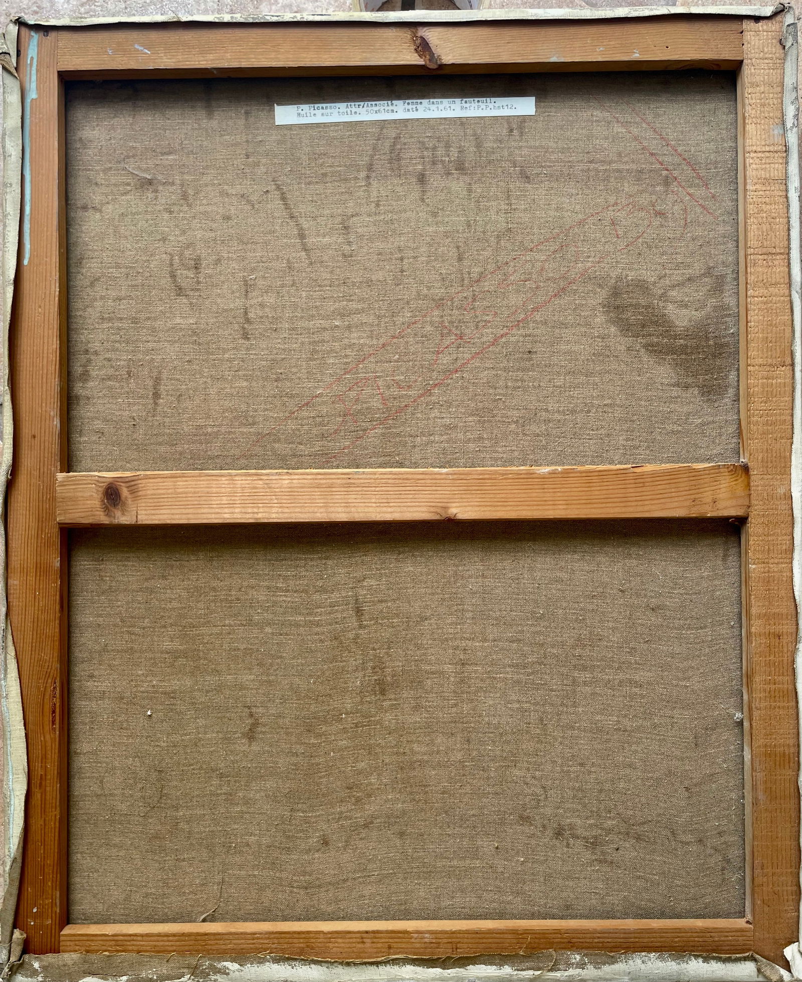 PICASSO Style, unsigned Oil on canvas. - 5