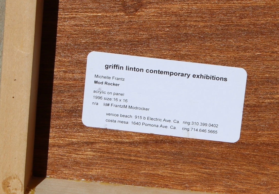 MICHELLE FRANTZ Exhibited Modernist painting titled Mod Rocker 1996 - 5