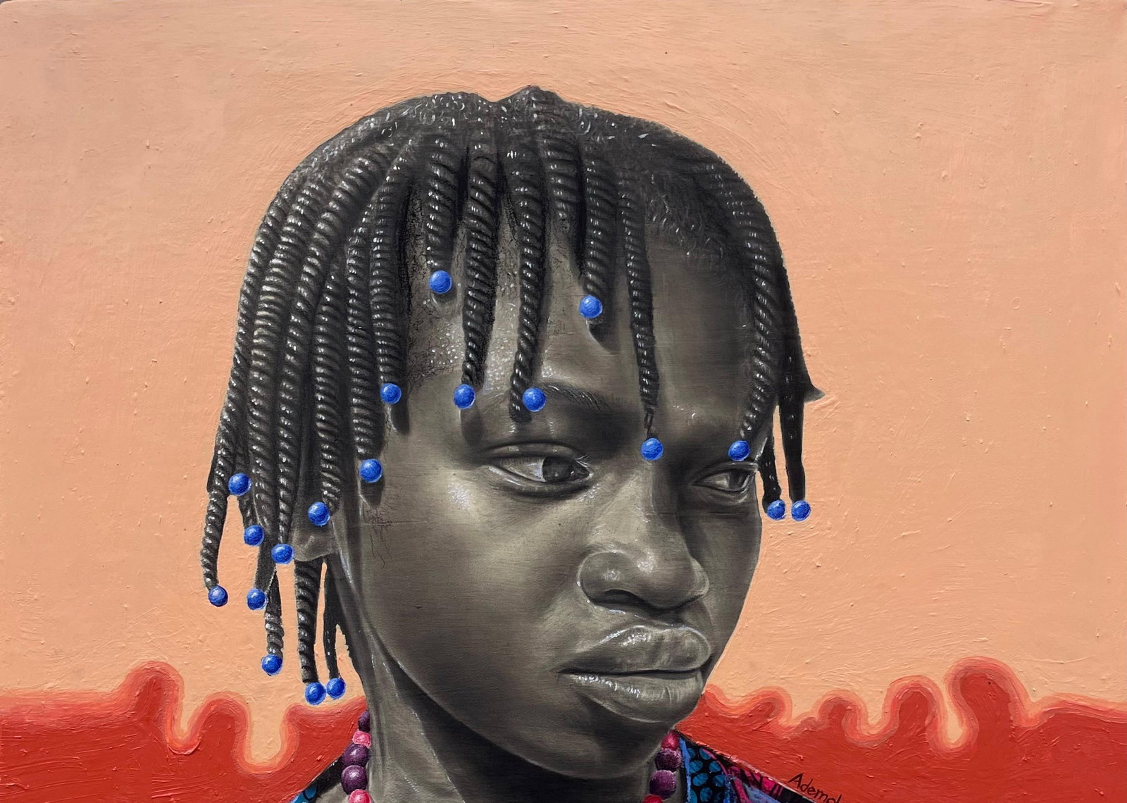 Ademola Clement Ajayi, Karma - 2st Century, Contemporary, Figurative Portrait, Africa Dress, Women - 9