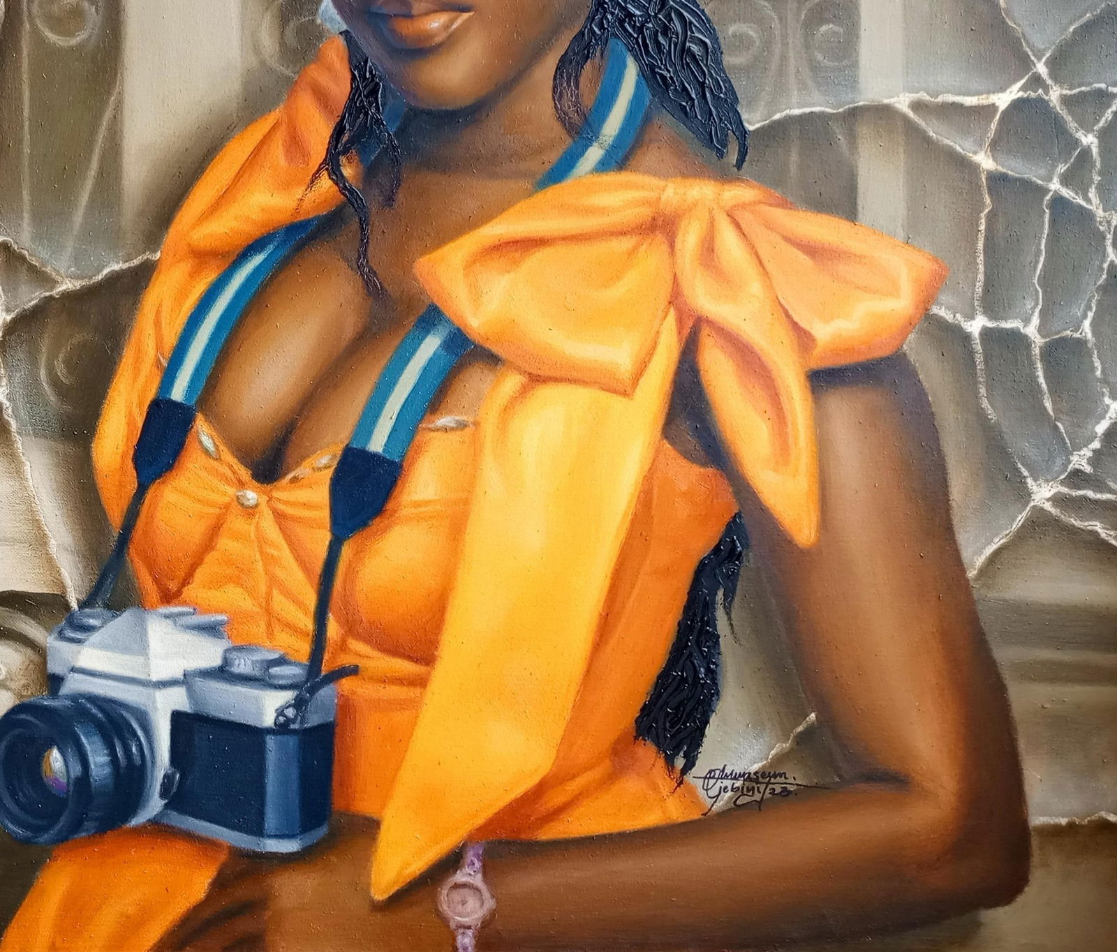 Oluwaseun Ojebiyi, The Trip -21st Century, Contemporary, Figurative Painting, Oil, Women, Vehicle, - 2