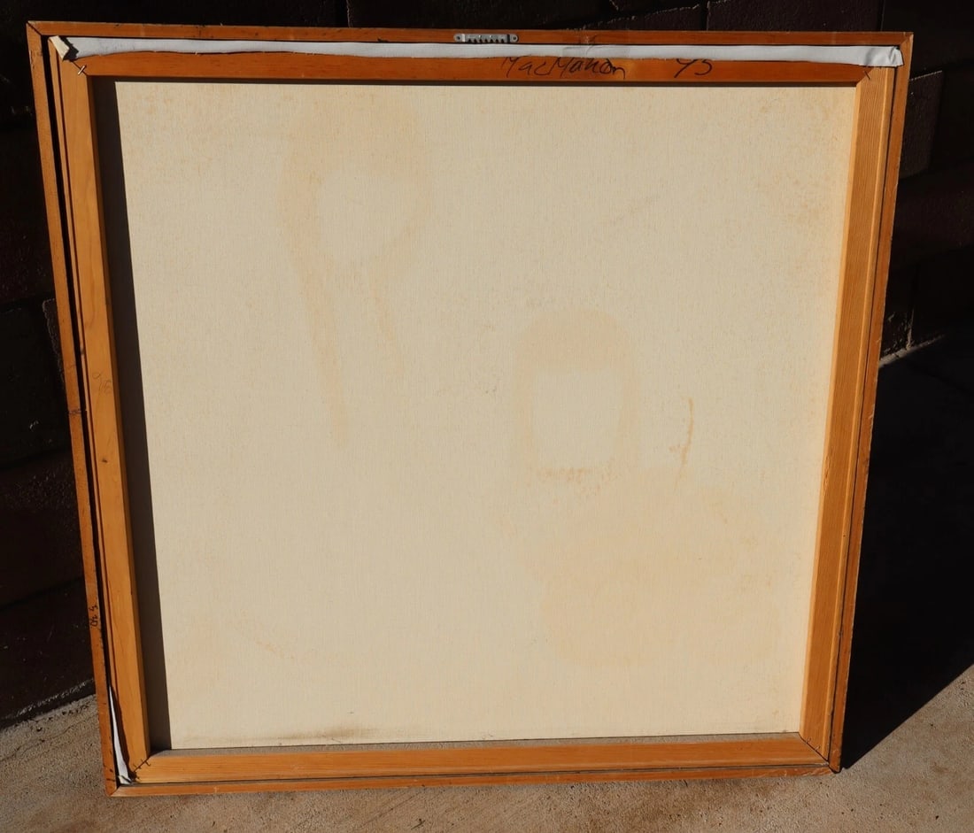 Manner of Ted DeGrazia Two Indian Girls w Vase of Flowers oil signed Marion '73 - 4