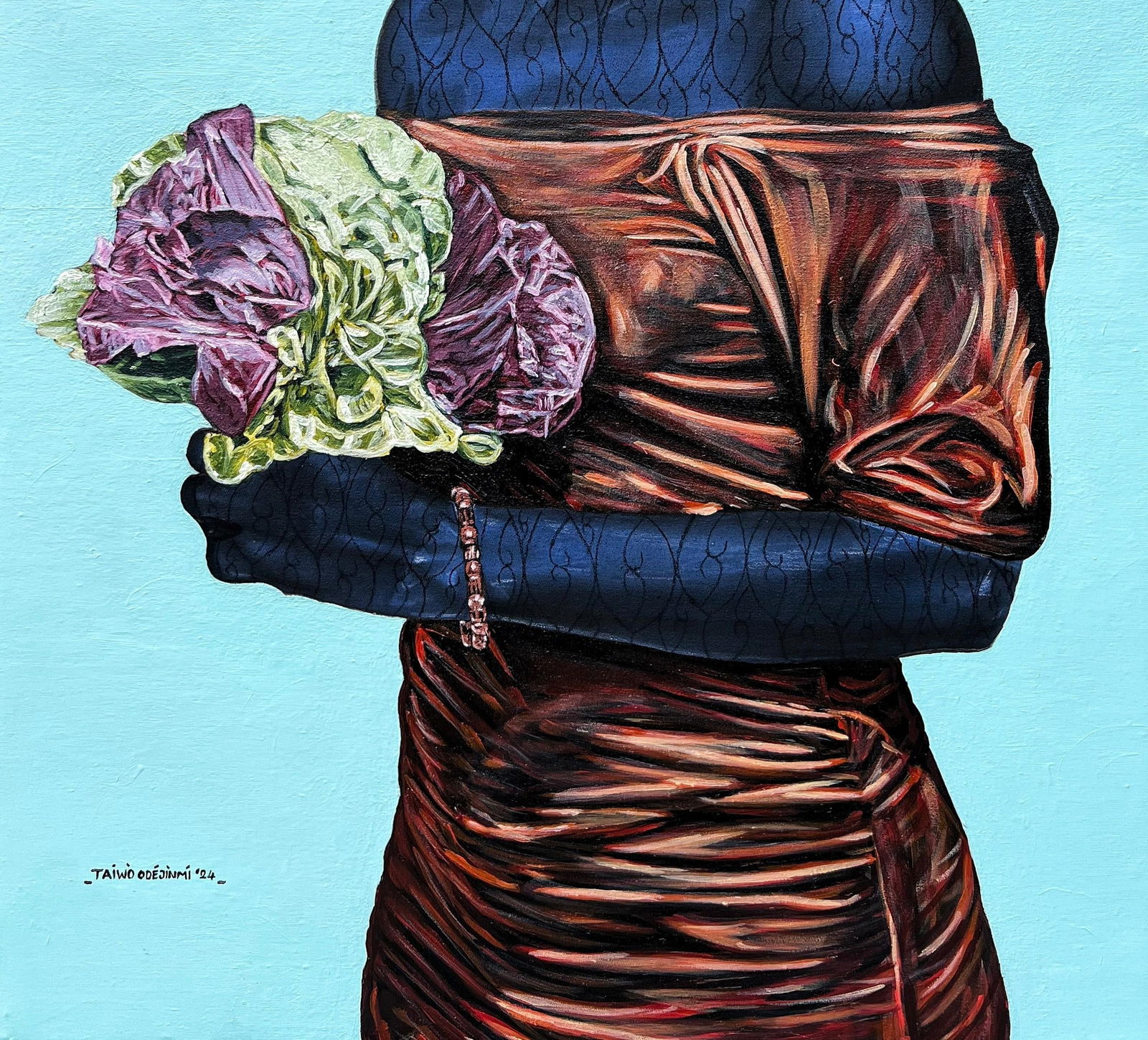 Taiwo Odejinmi, Love and Flowers -21st Century, Contemporary, Figurative Portrait, Africa, Women, - 6