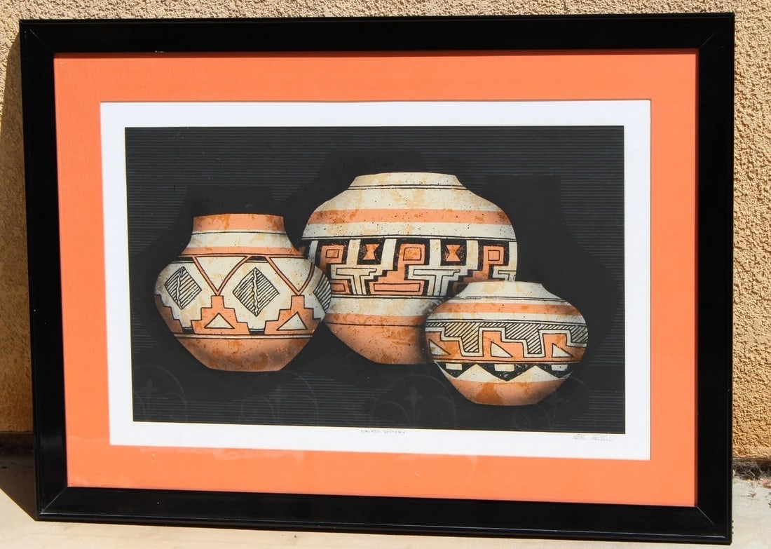 COLLEEN ROWLAND S/N Screenprint Navajo Pottery - 2