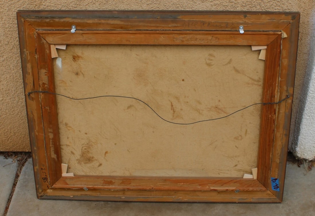 D. GABLE Ohio Artist Mid Century Landscape with Birch Trees & Winding River oil - 6