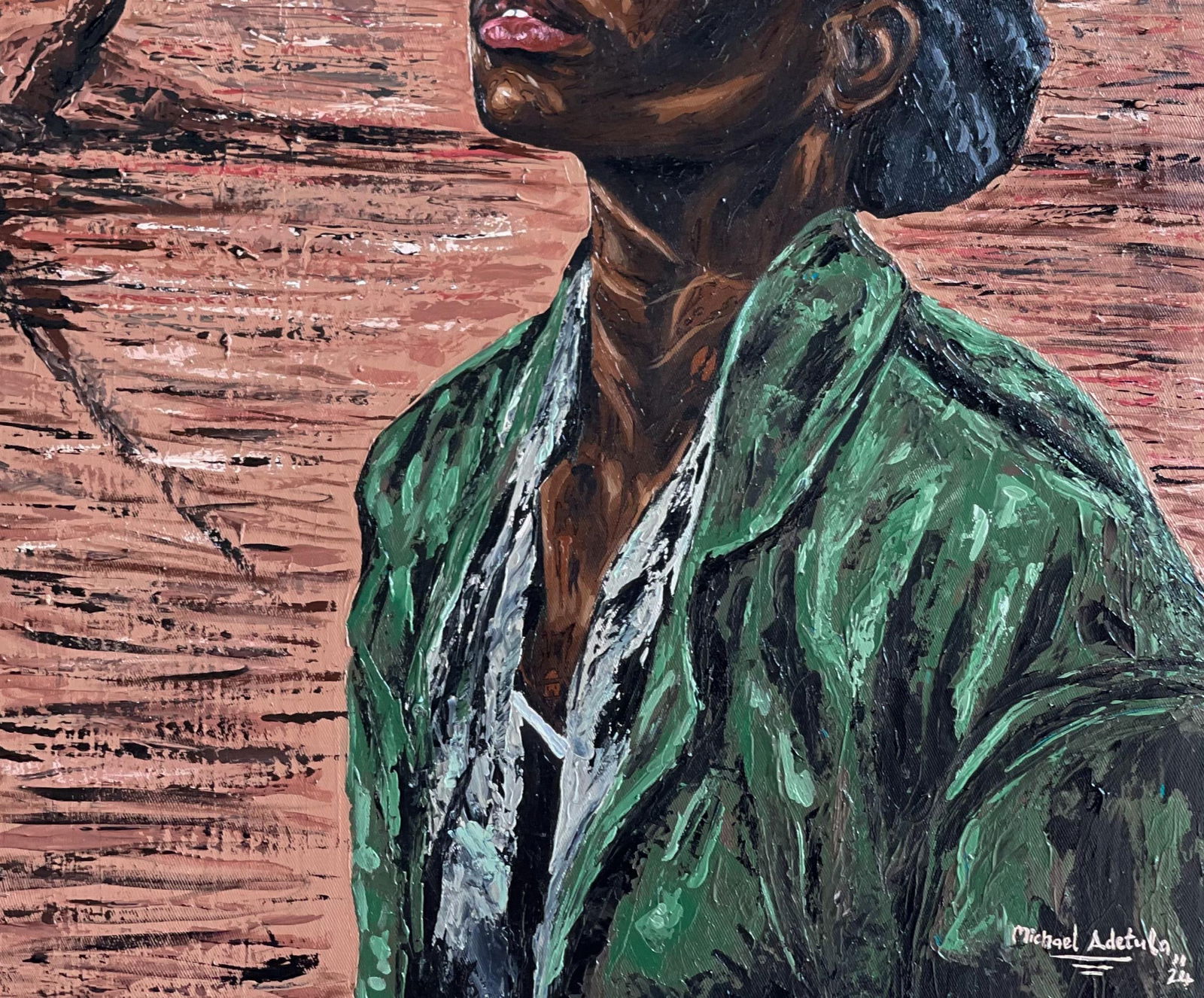 Michael Adetula, Hope From Above -21st Century Contemporary, Figurative Portrait, Woman, Modern, - 4