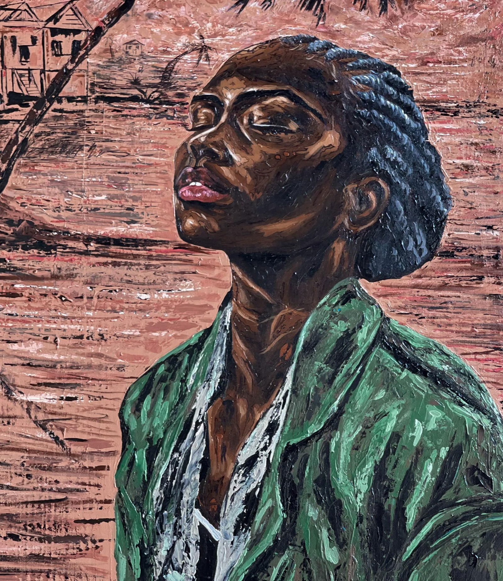 Michael Adetula, Hope From Above -21st Century Contemporary, Figurative Portrait, Woman, Modern, - 5