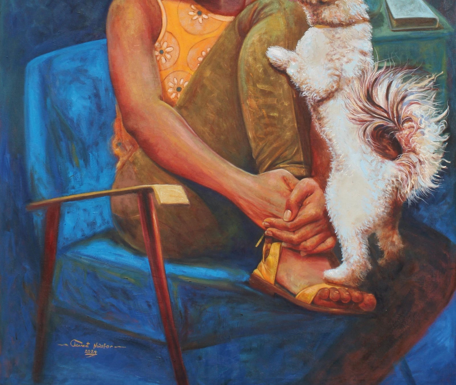 Clement Mmaduako Nwafor, Listening Ears 1 -21st Century, Contemporary, Figurative Portrait, Animal, - 7