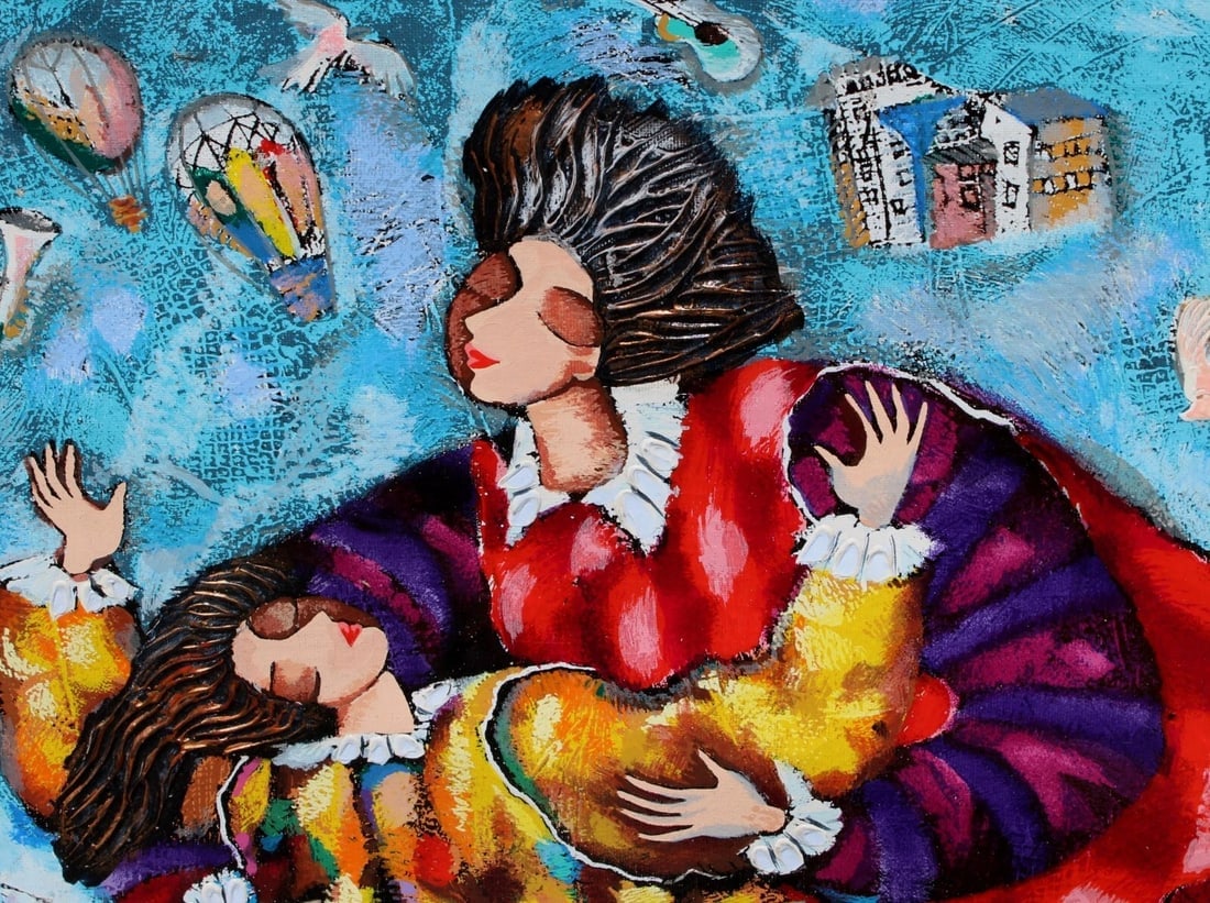 MICHAEL KACHAN Balloon Dance II AP Embellished Serigraph on Canvas Edition of 13 - 4