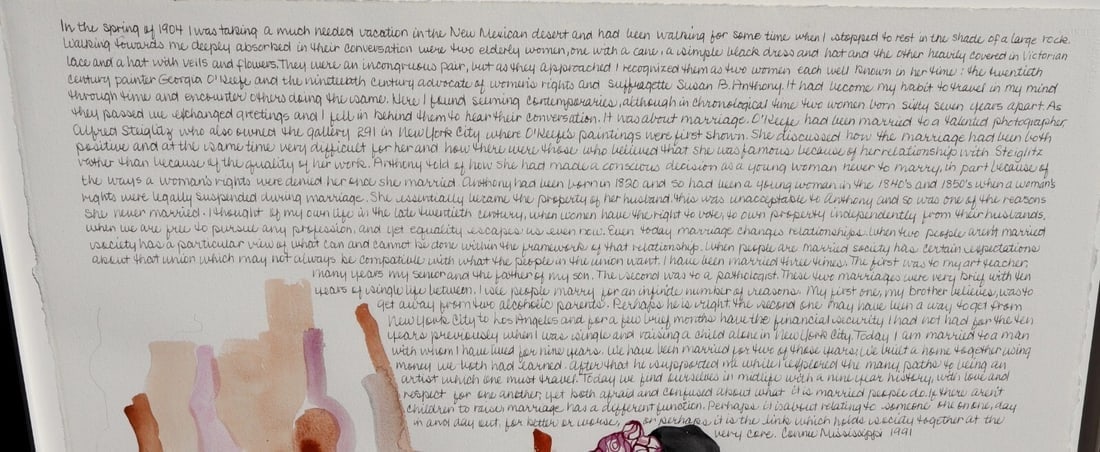 CONNIE MISSISSIPPI Dream Journal Painting of Georgia O'Keeffe & Susan B. Anthony - 4