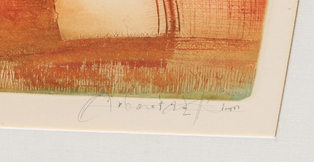 JEAN-LOUIS ARBARETAZ Mystical Flower Above a House S/N Etching Edition of 50 - 4