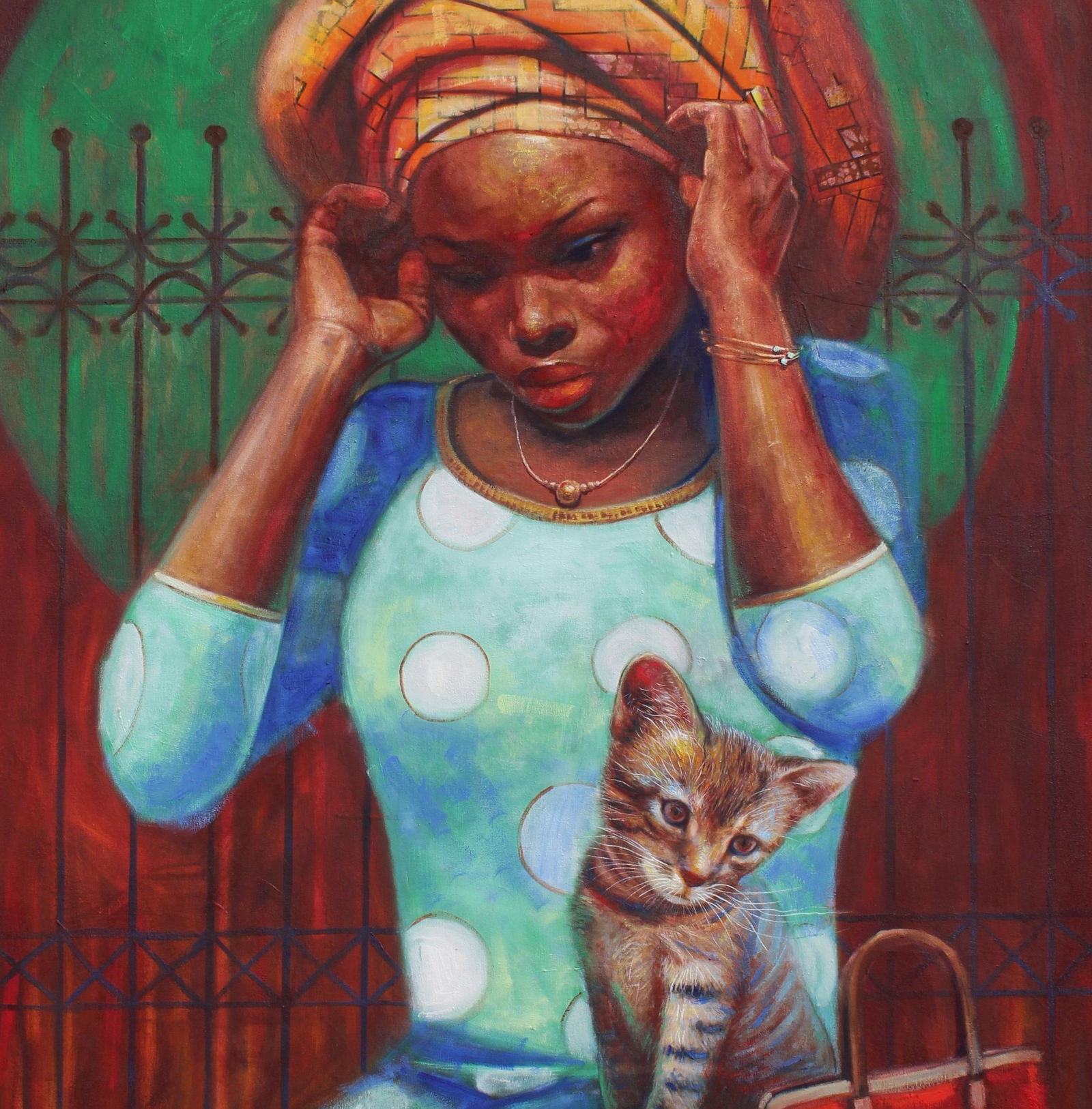 Clement Mmaduako Nwafor, Listening Ears 3 -21st Century, Contemporary, Figurative Portrait, Animal, - 12