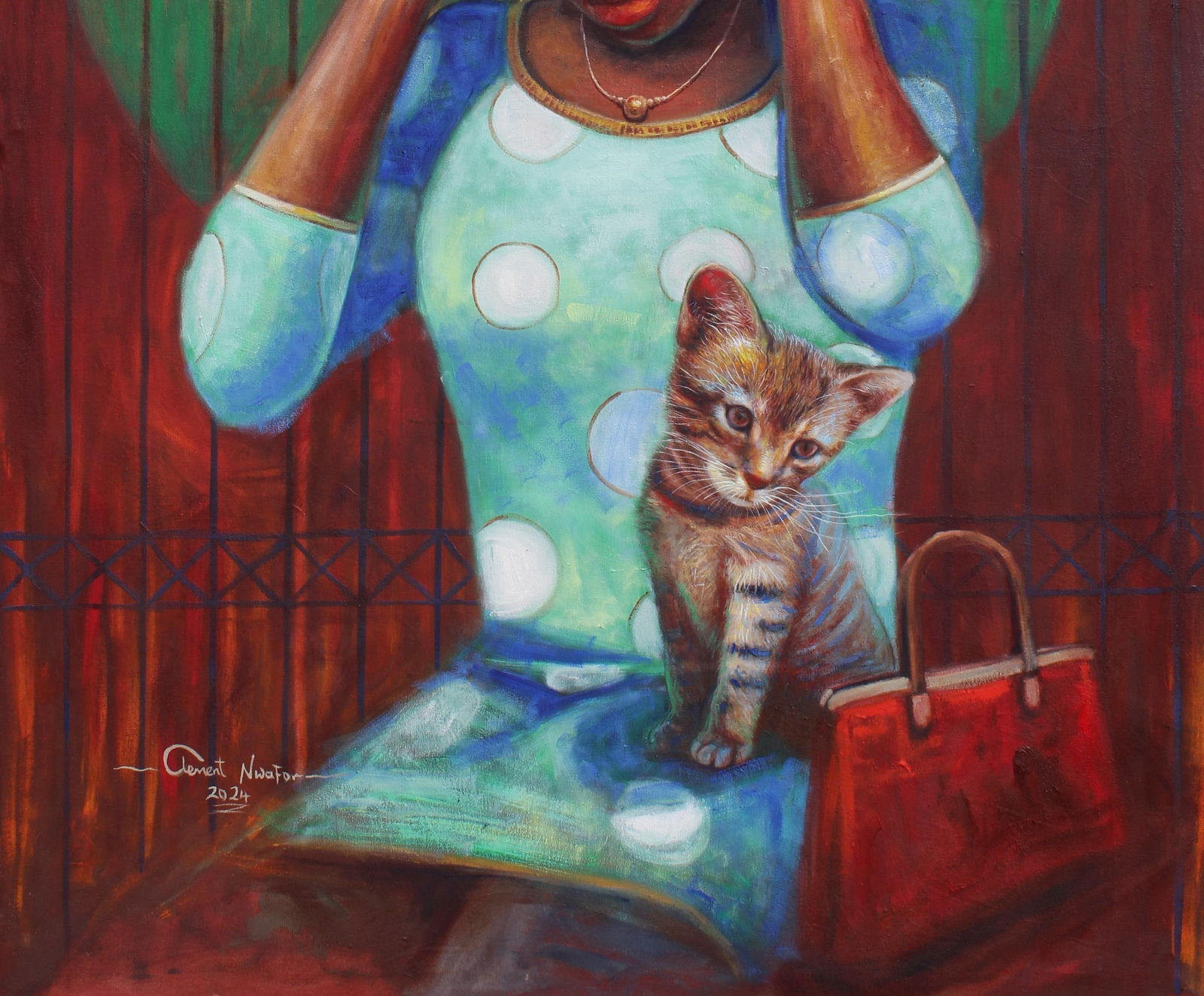 Clement Mmaduako Nwafor, Listening Ears 3 -21st Century, Contemporary, Figurative Portrait, Animal, - 3