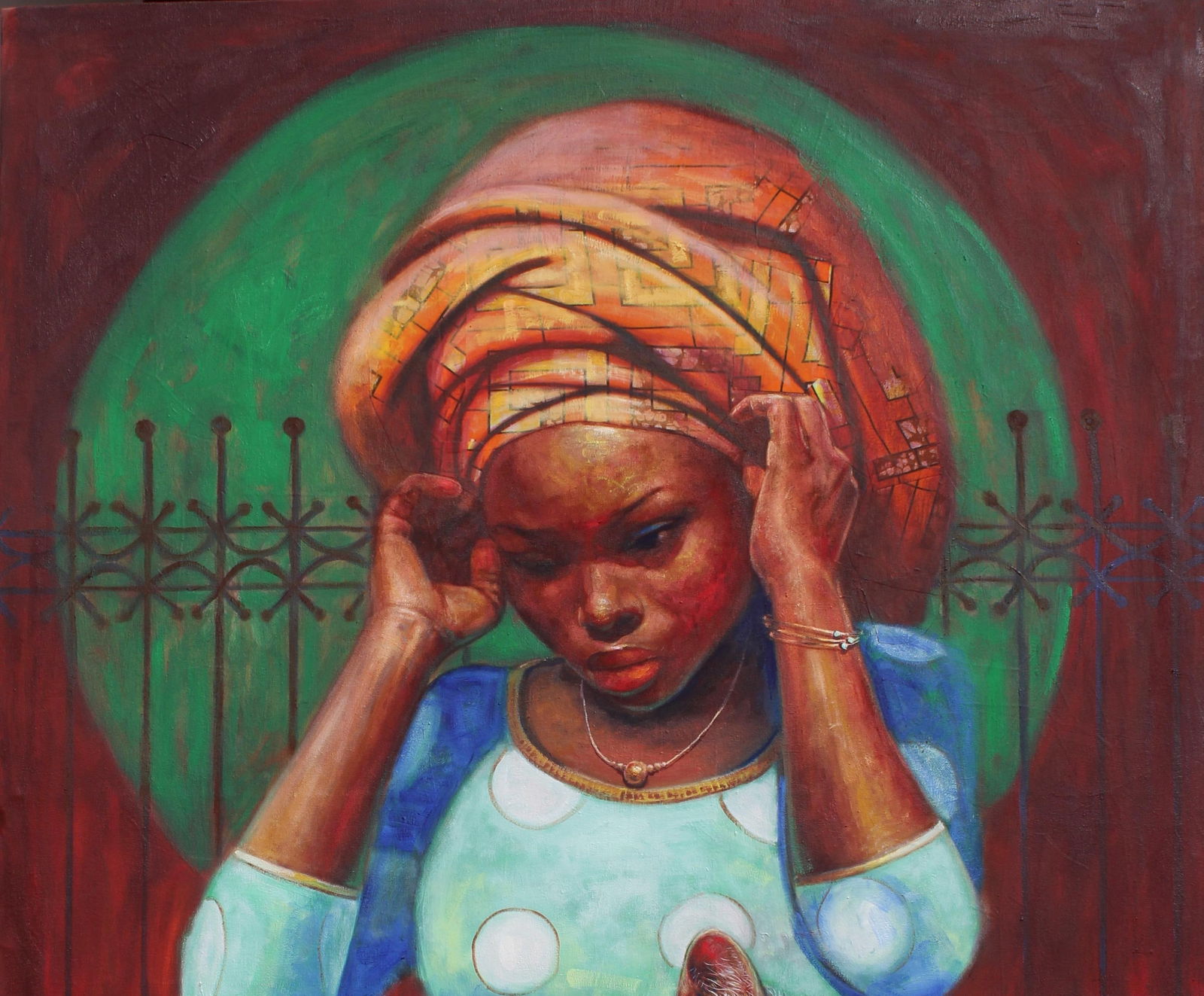 Clement Mmaduako Nwafor, Listening Ears 3 -21st Century, Contemporary, Figurative Portrait, Animal, - 6