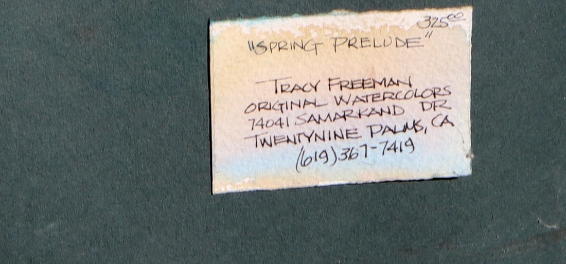 Tracy Freeman Palm Springs Desert Scene Original watercolor "Spring Prelude" - 6