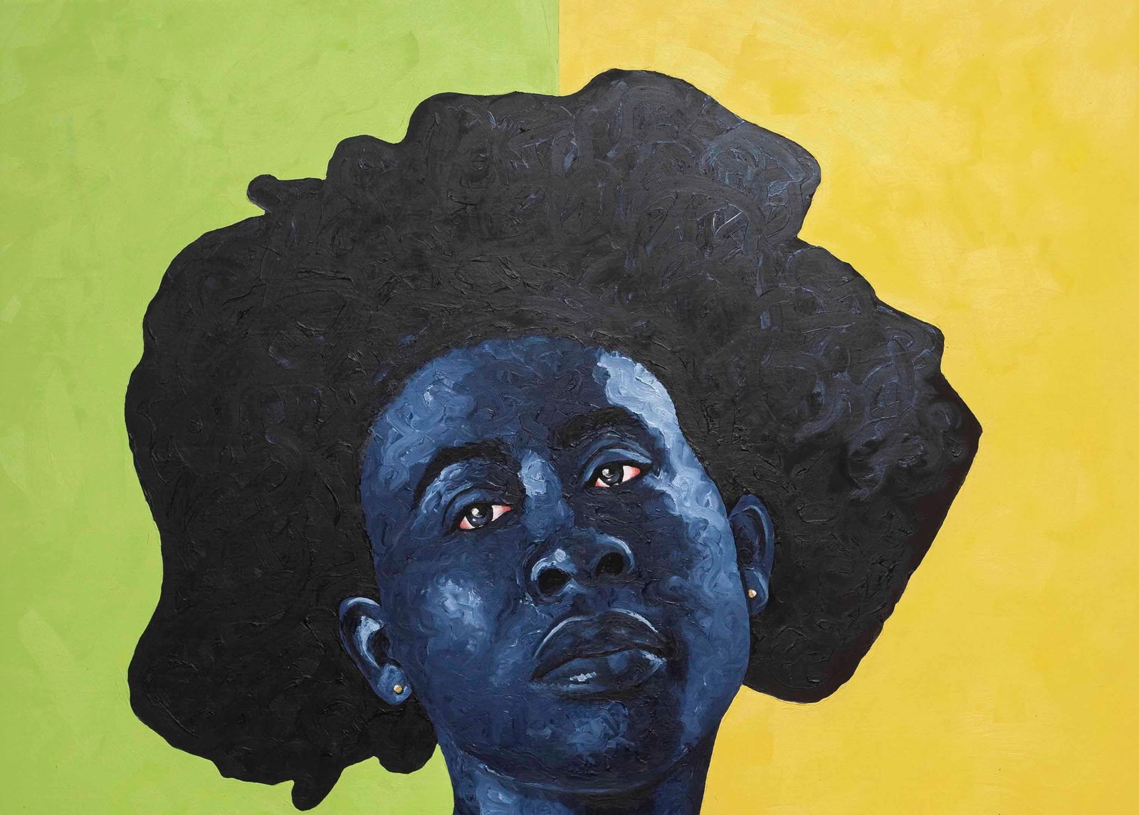 Lawrence Amoo, Strong Beauty -21st Century, Contemporary, Figurative, Africa Women Hair, Modern, - 10