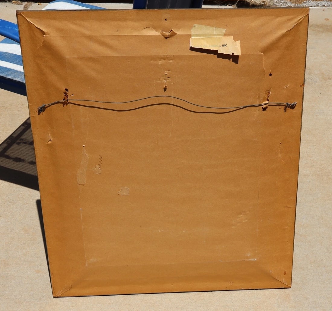 BARBARA WEST California Mid Century Exhibited Pensive Clown Original oil - 5