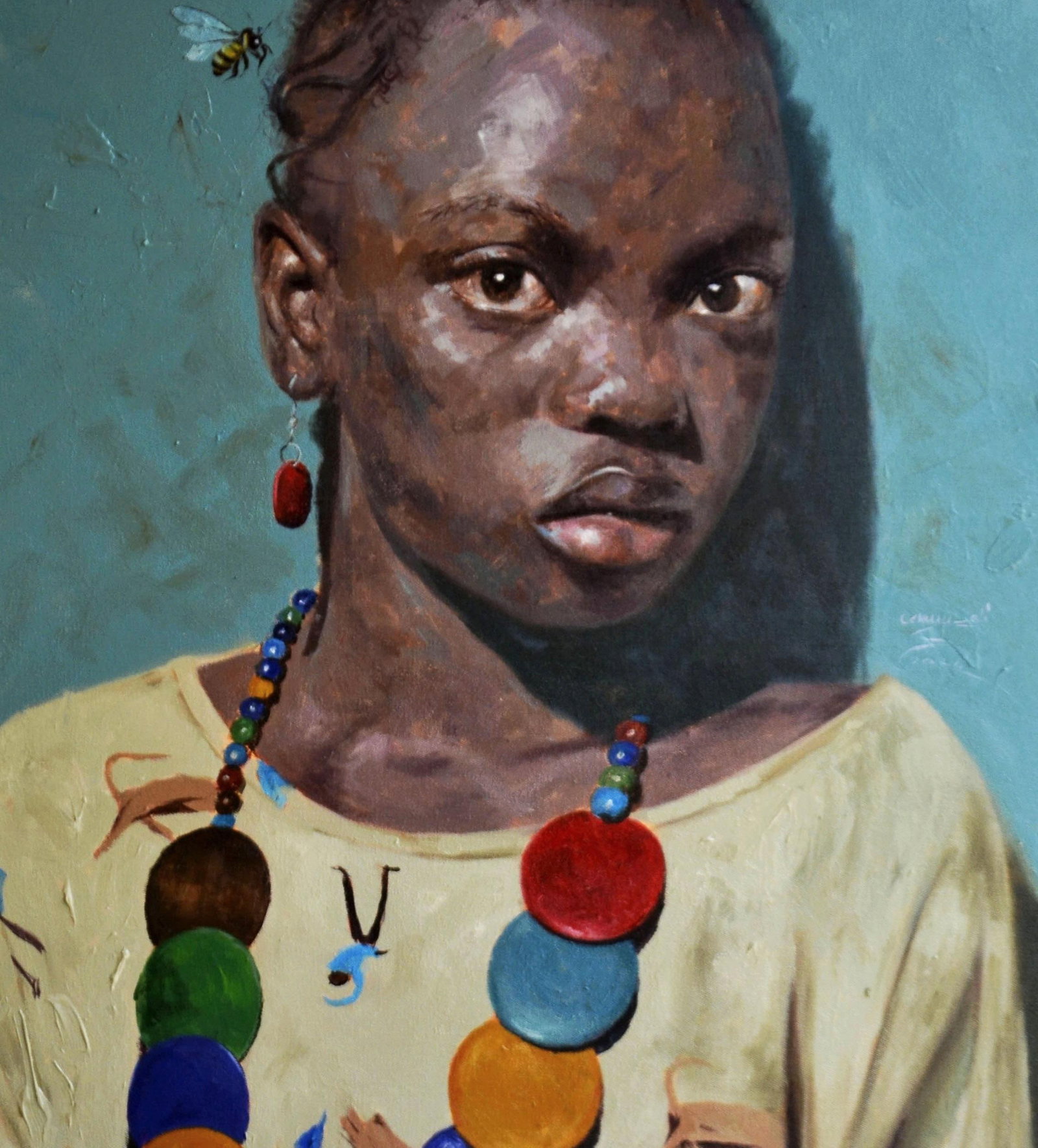 John Ali, Renew - 21st Century, Contemporary, Figurative Portrait, Children Art, Jewellery, 2024 - 7