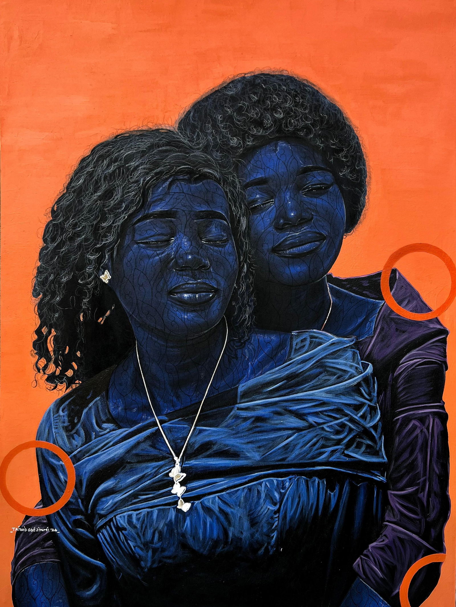 Taiwo Odejinmi, Where Love Resides(We are Sisters) -21st Century, Contemporary, Figurative Women, - 5