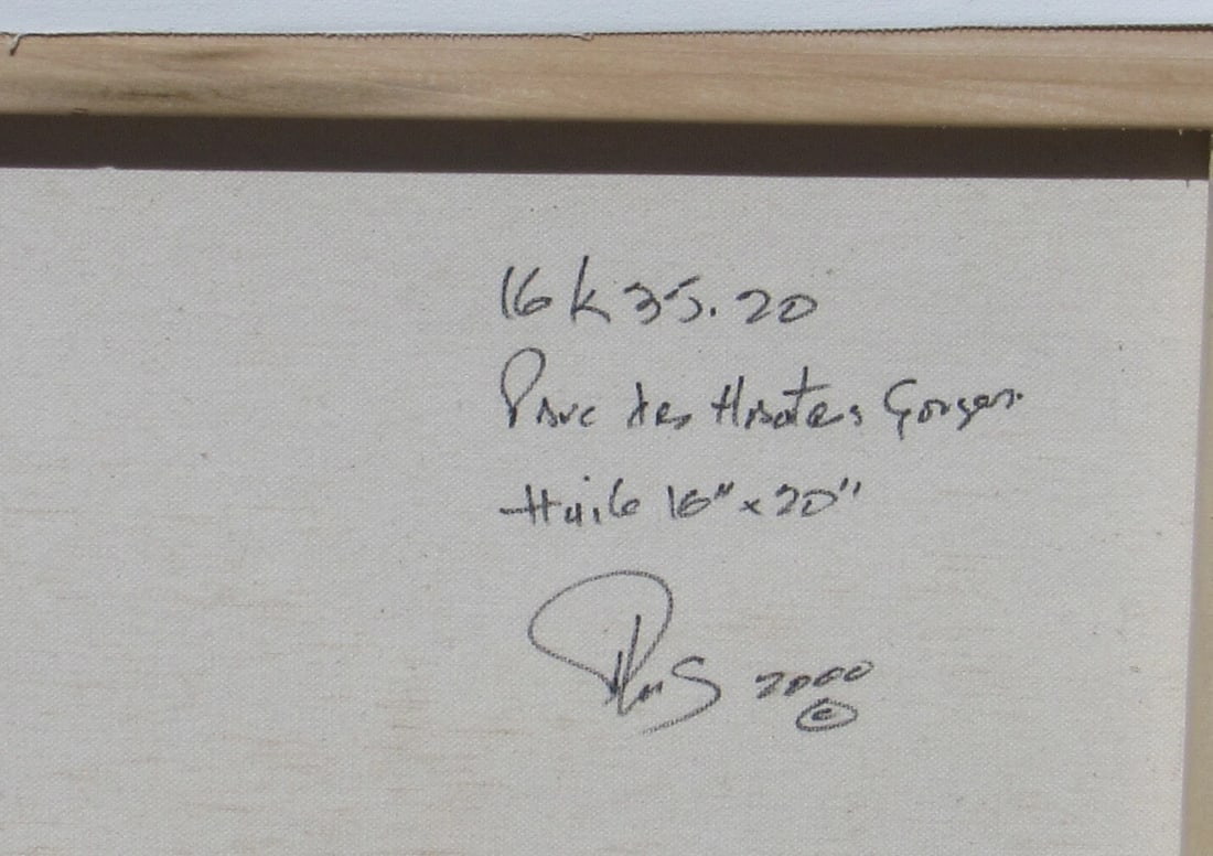 H. Pierrel French Landscape Parc Des Hautes Gorges (High Gorges Park) oil 2000 - 6
