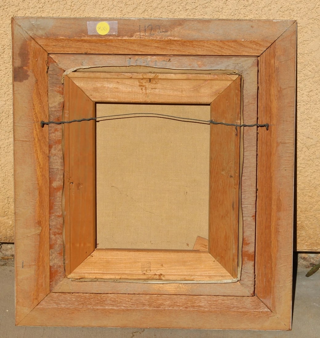 V. DIAS Mid Century Portrait of a Child with an Earring original oil - 6