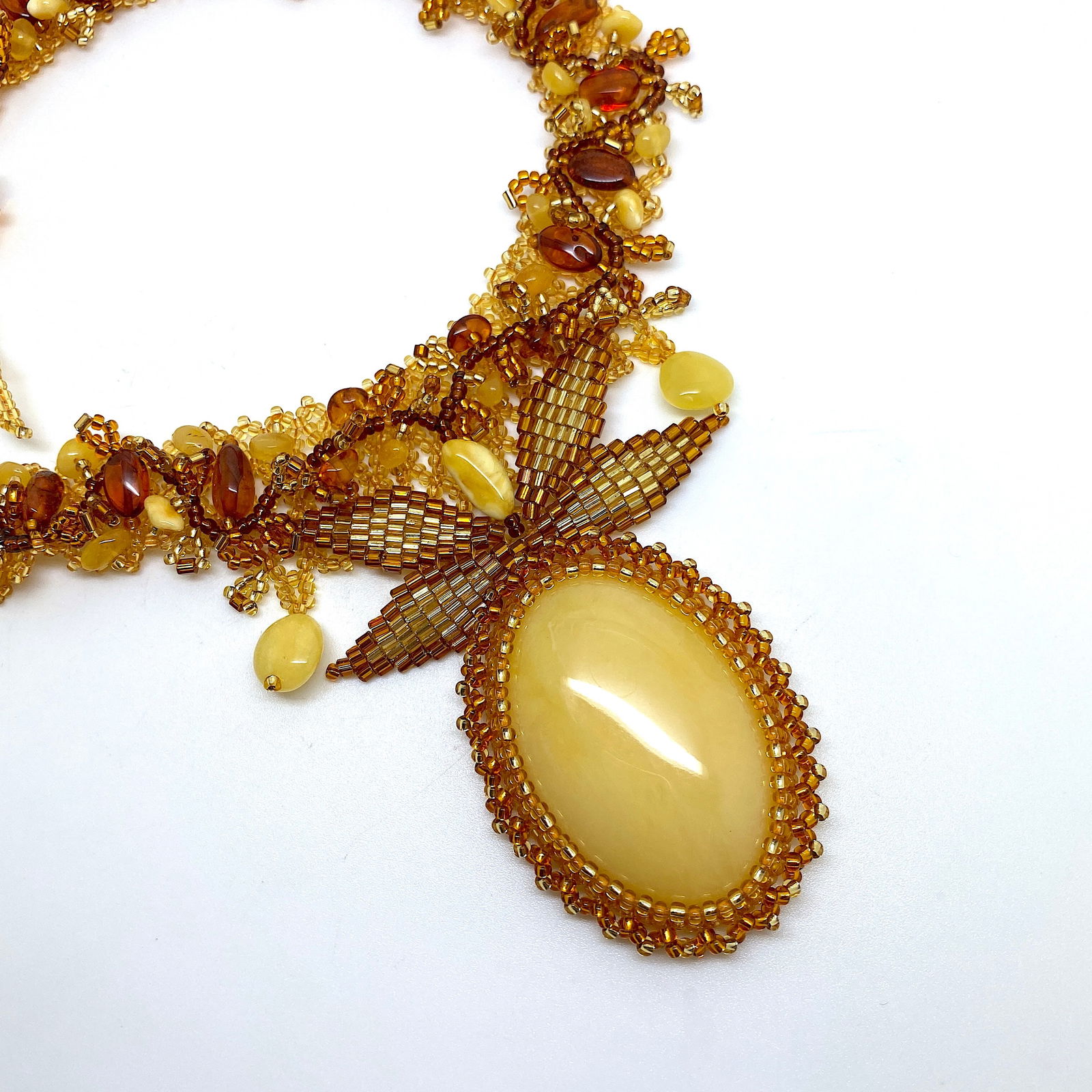 Outstanding Amber Cleopatra necklace - 5