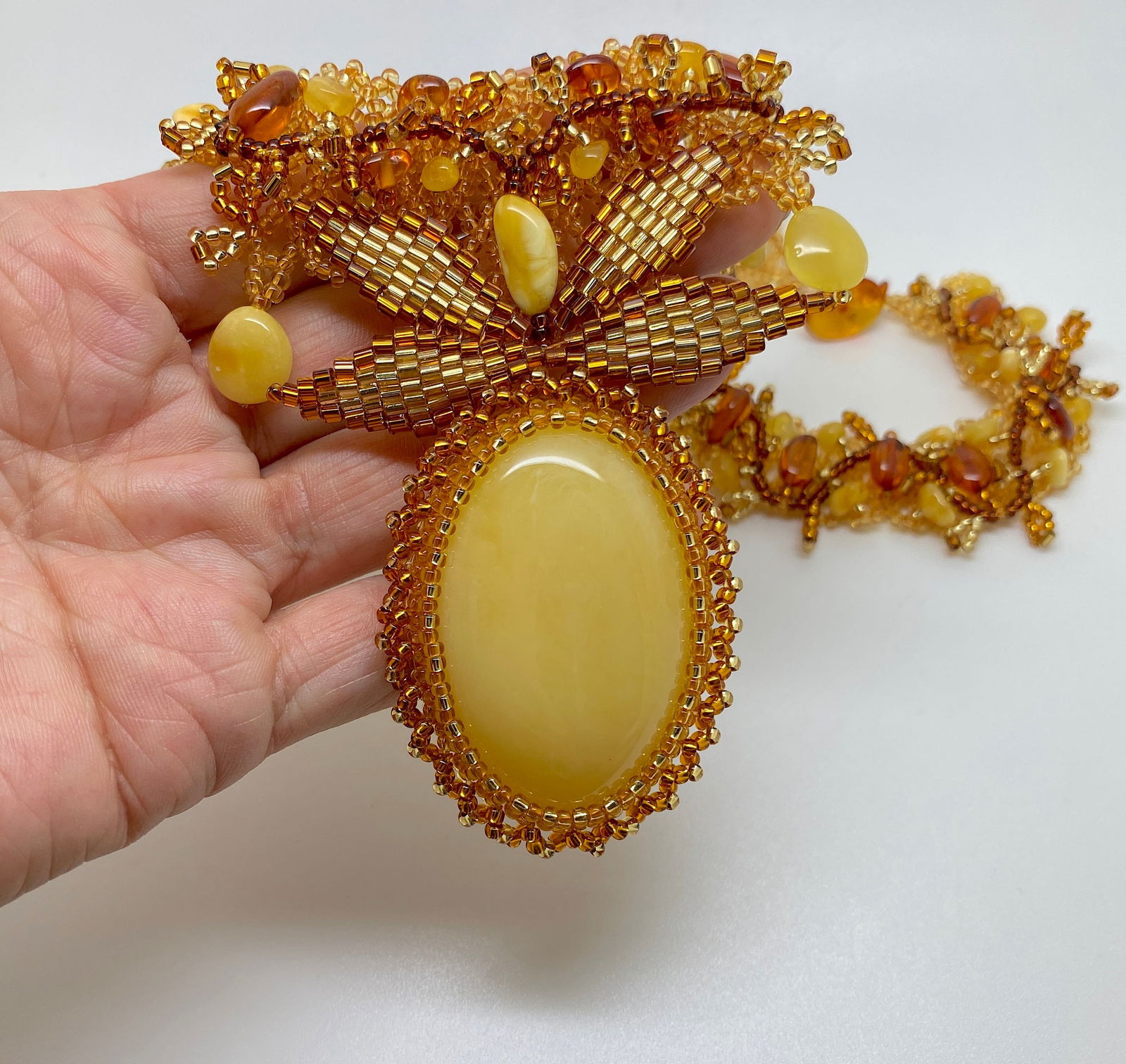 Outstanding Amber Cleopatra necklace - 7