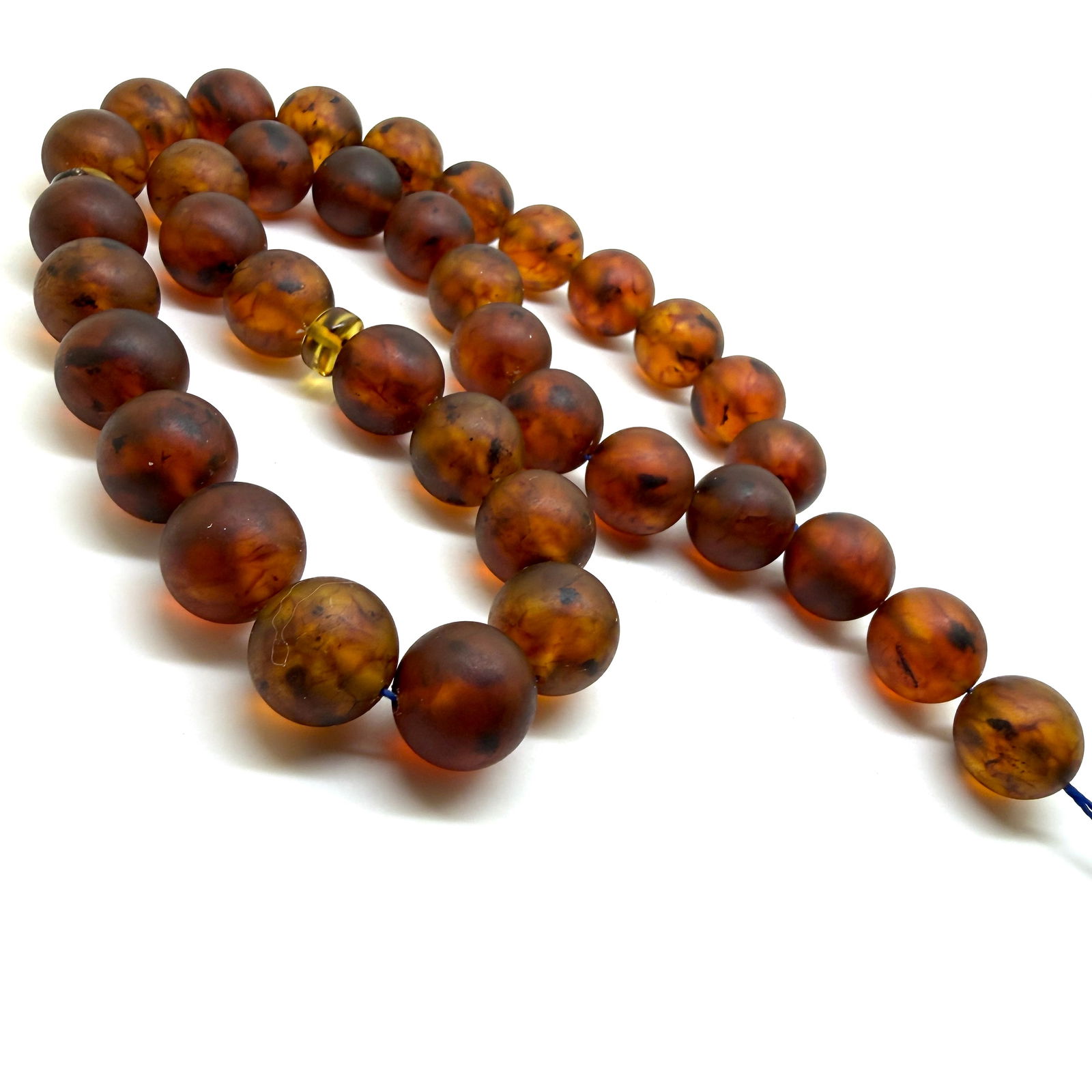 Unique and Impressive Amber Tesbih made from Round Amber beads - 4