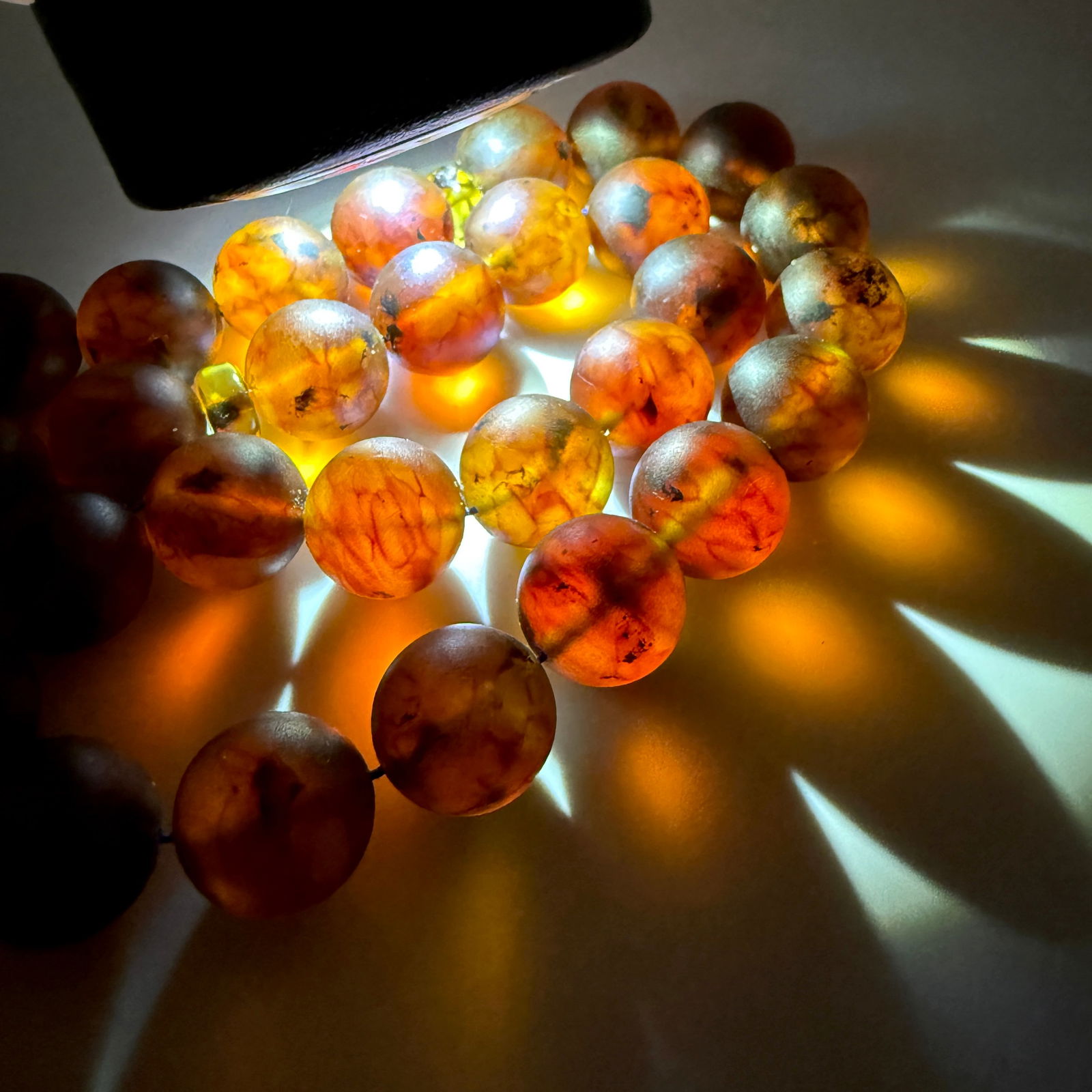 Unique and Impressive Amber Tesbih made from Round Amber beads - 5