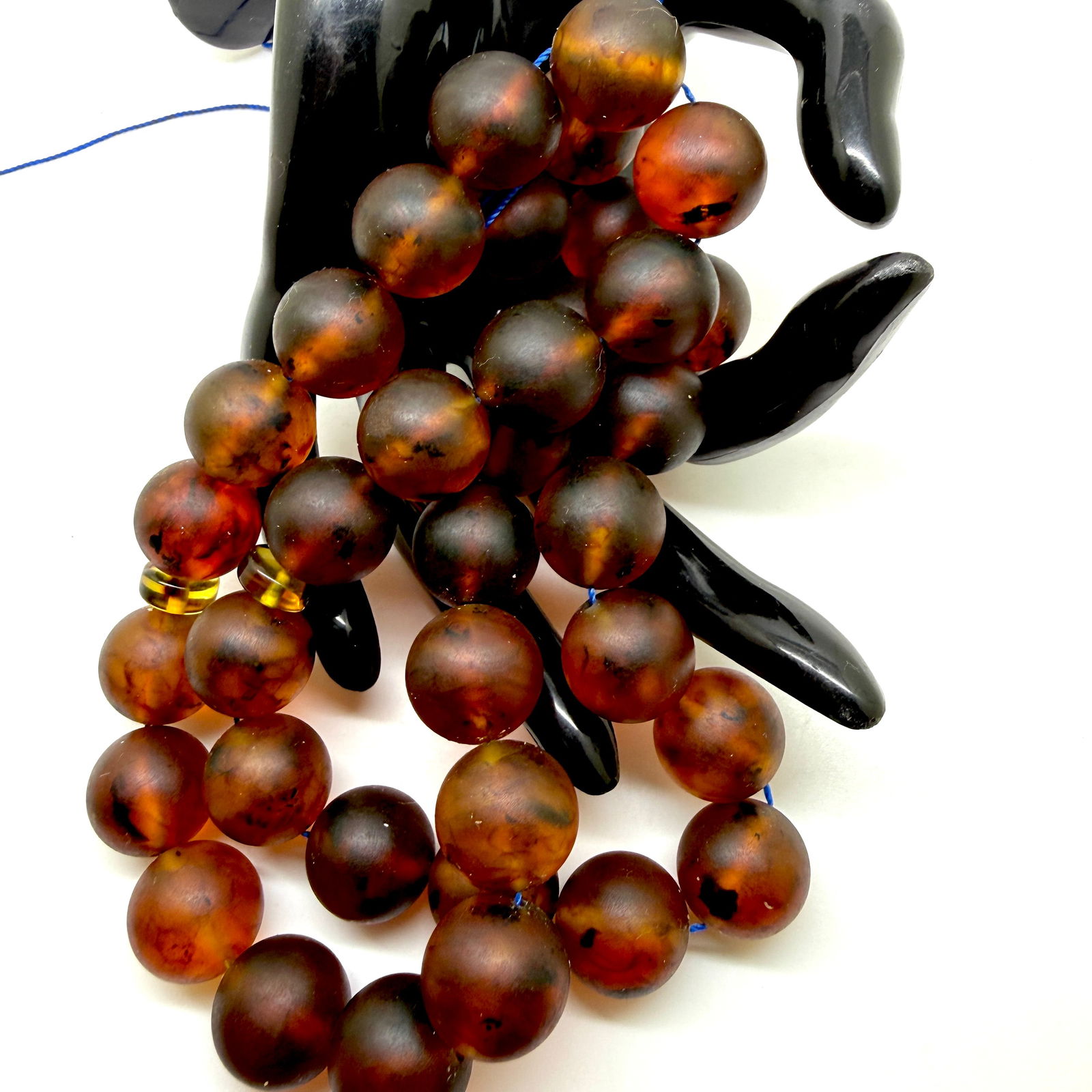 Unique and Impressive Amber Tesbih made from Round Amber beads - 8