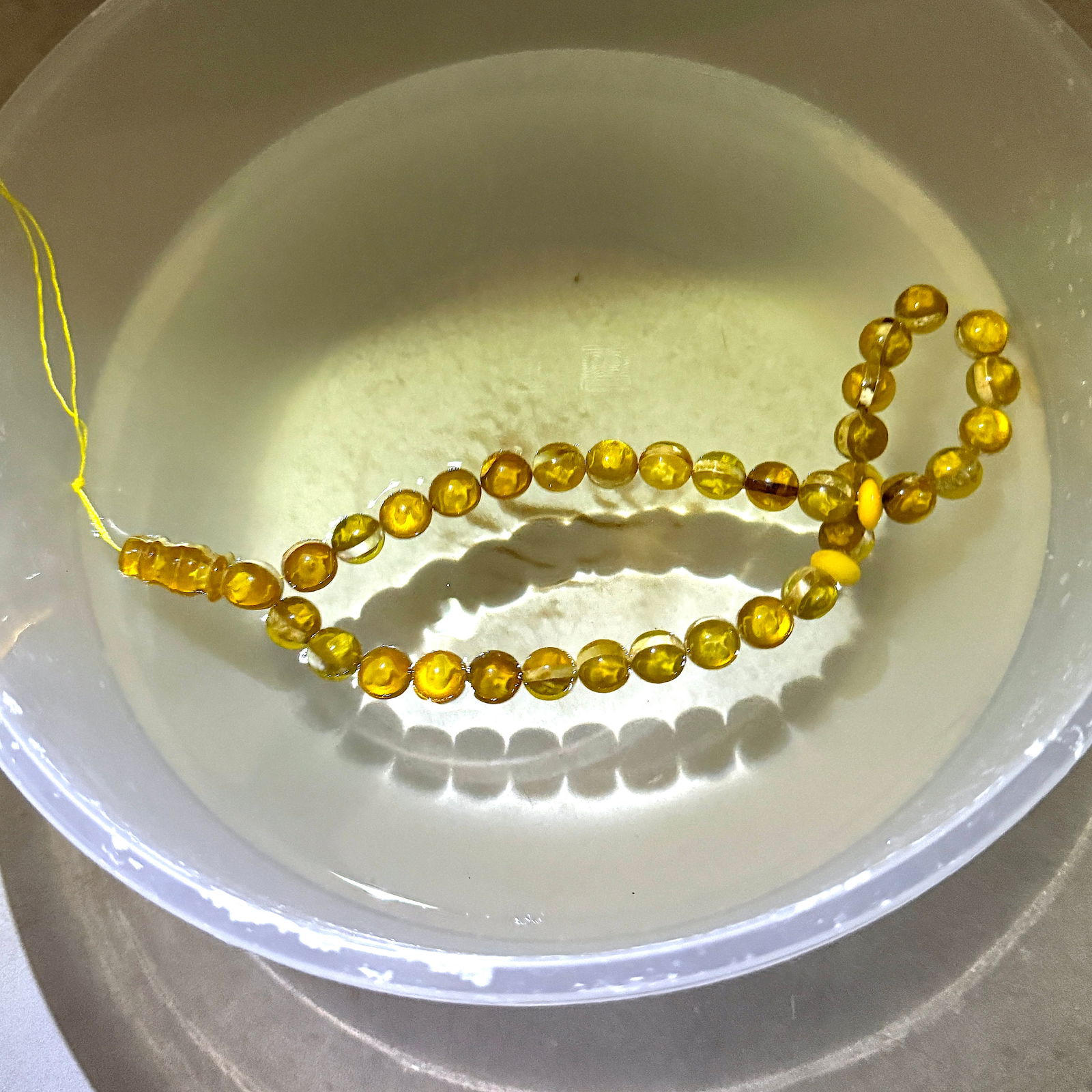 Unique and Fascinating Amber Tesbih made from Round Amber beads - 16