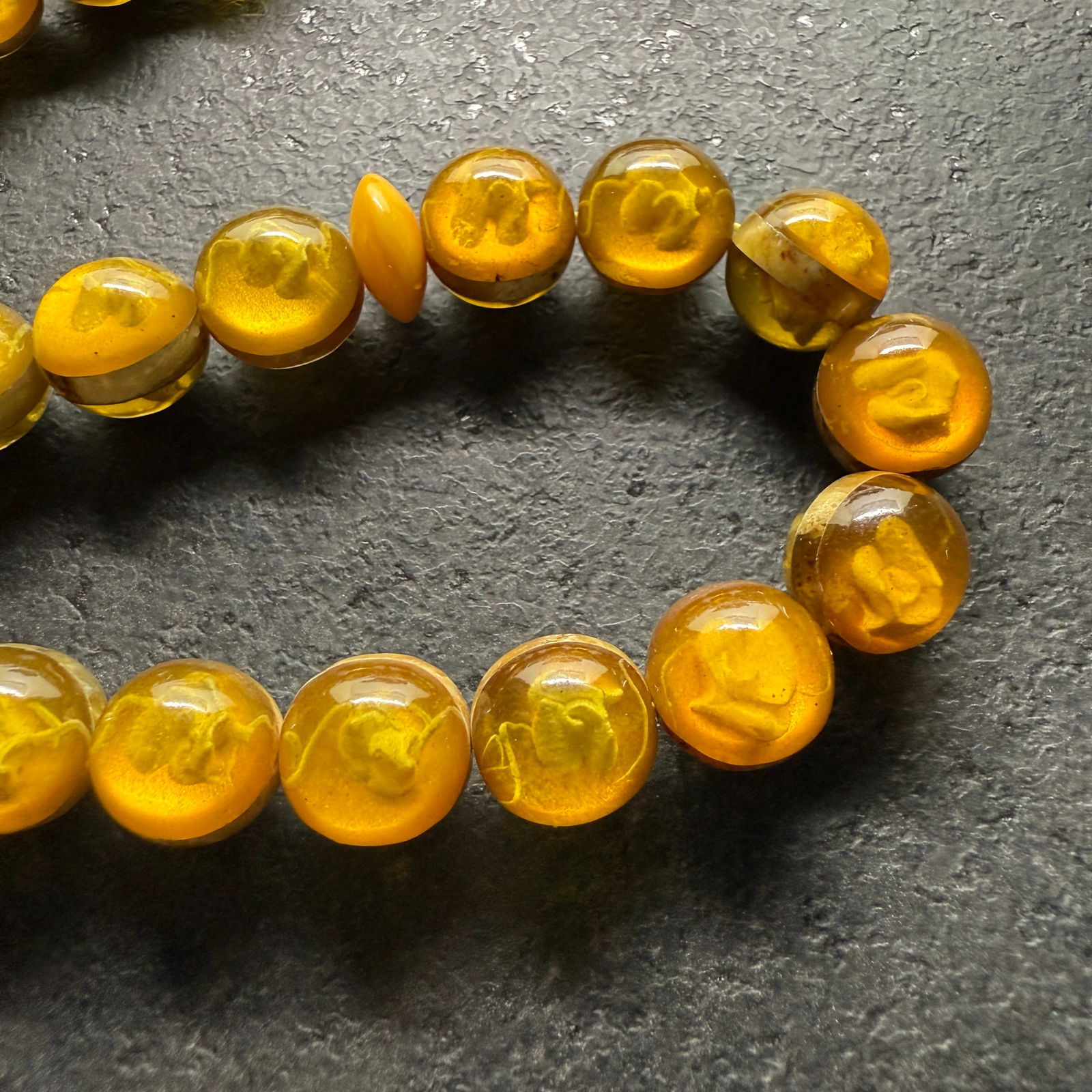 Unique and Fascinating Amber Tesbih made from Round Amber beads - 3