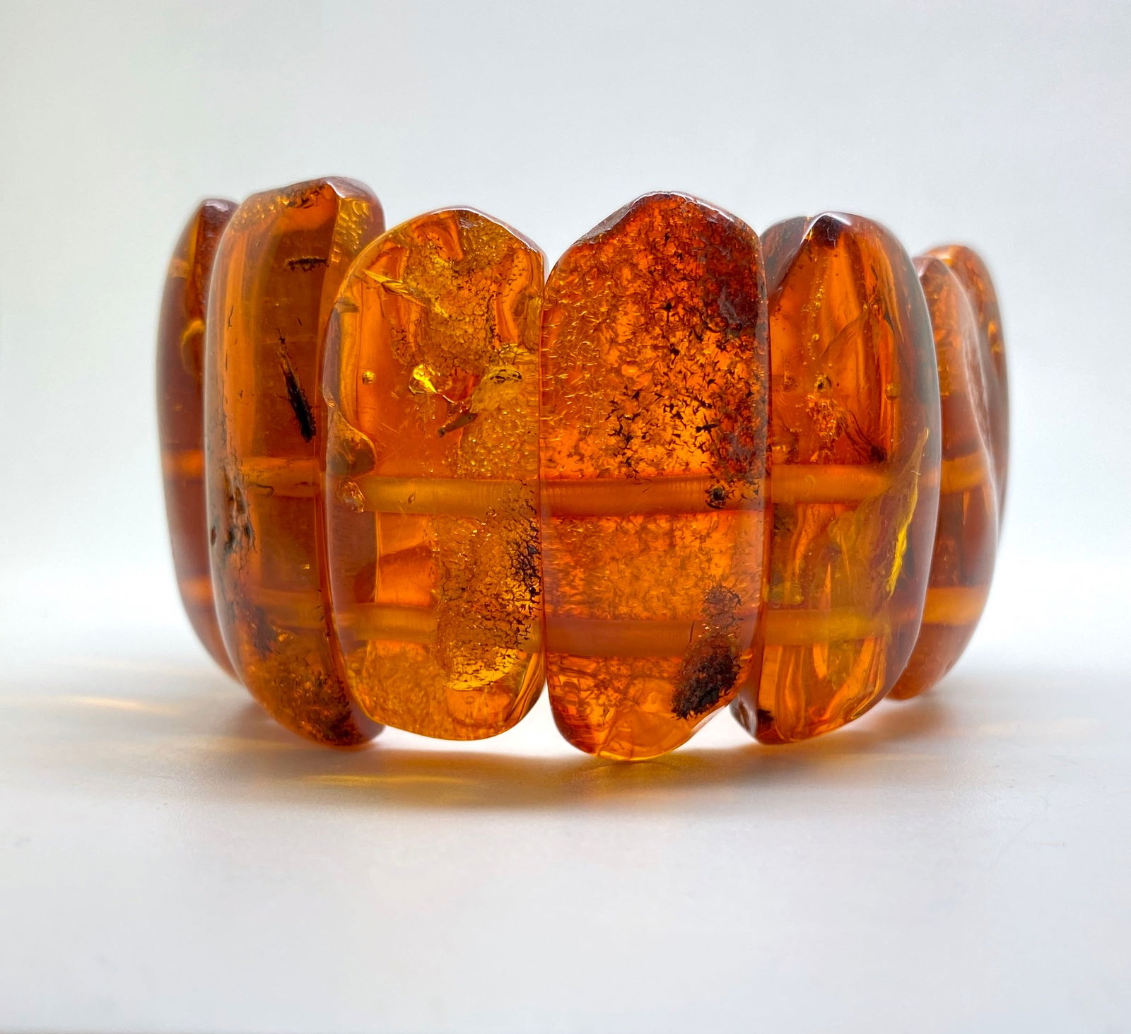 Extraordinary Vintage cut Amber bracalet - 7