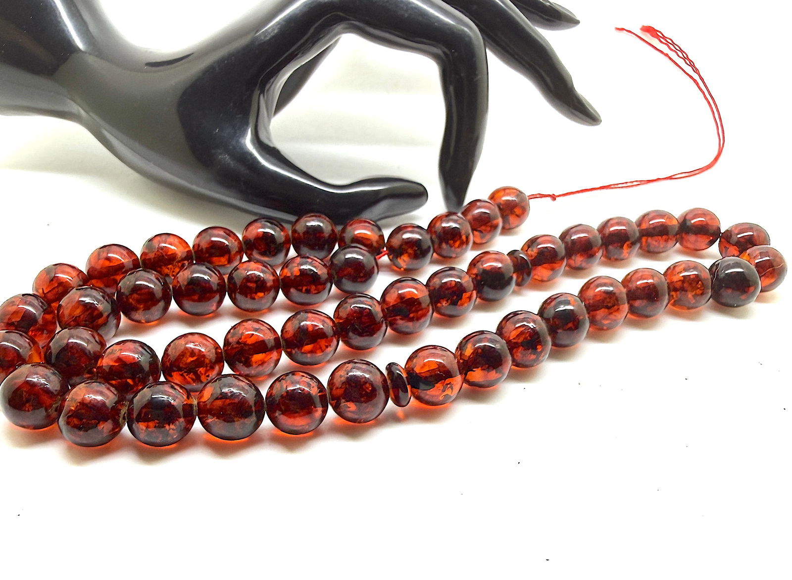 Remarkable Amber Tesbih made from Round Amber beads - 8