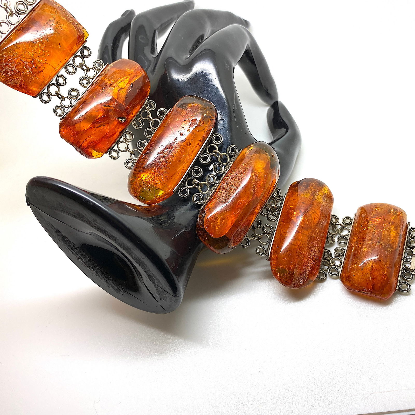 Alluring Amber Bracelet made from Rectangle shaped Amber beads - 2