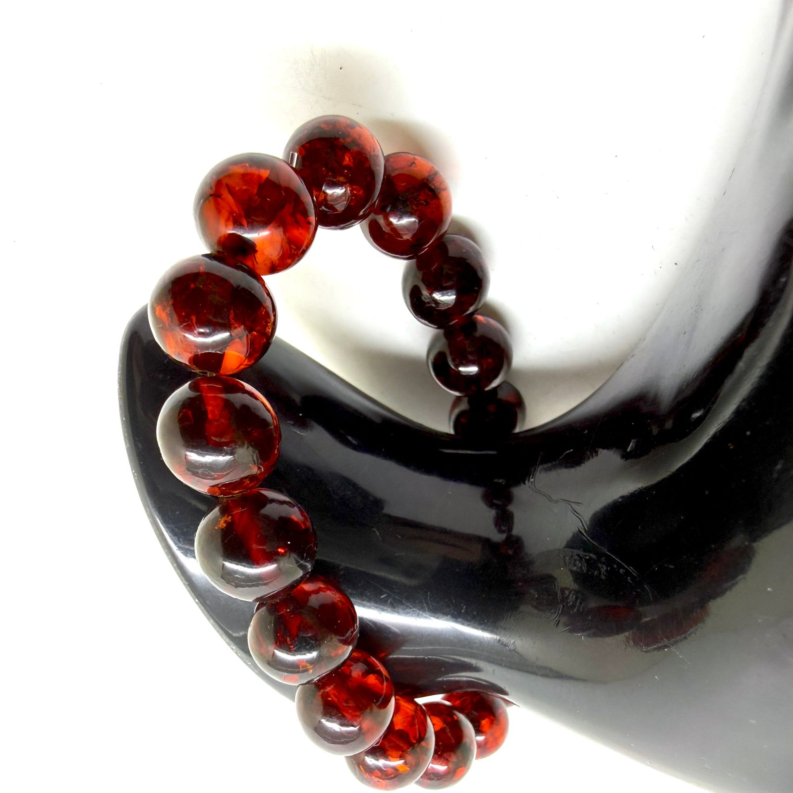 Staggering Amber Bracelet made from Round Amber beads - 11