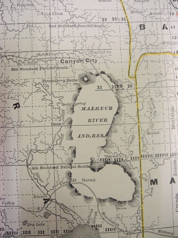 Railroad and County Map of Oregon - 2