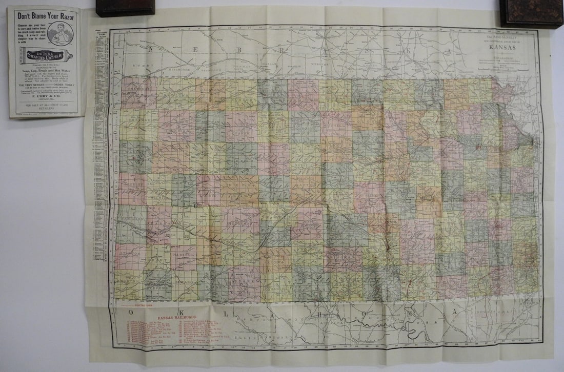 Rand McNally New Commercial atlas map of Kansas - 3
